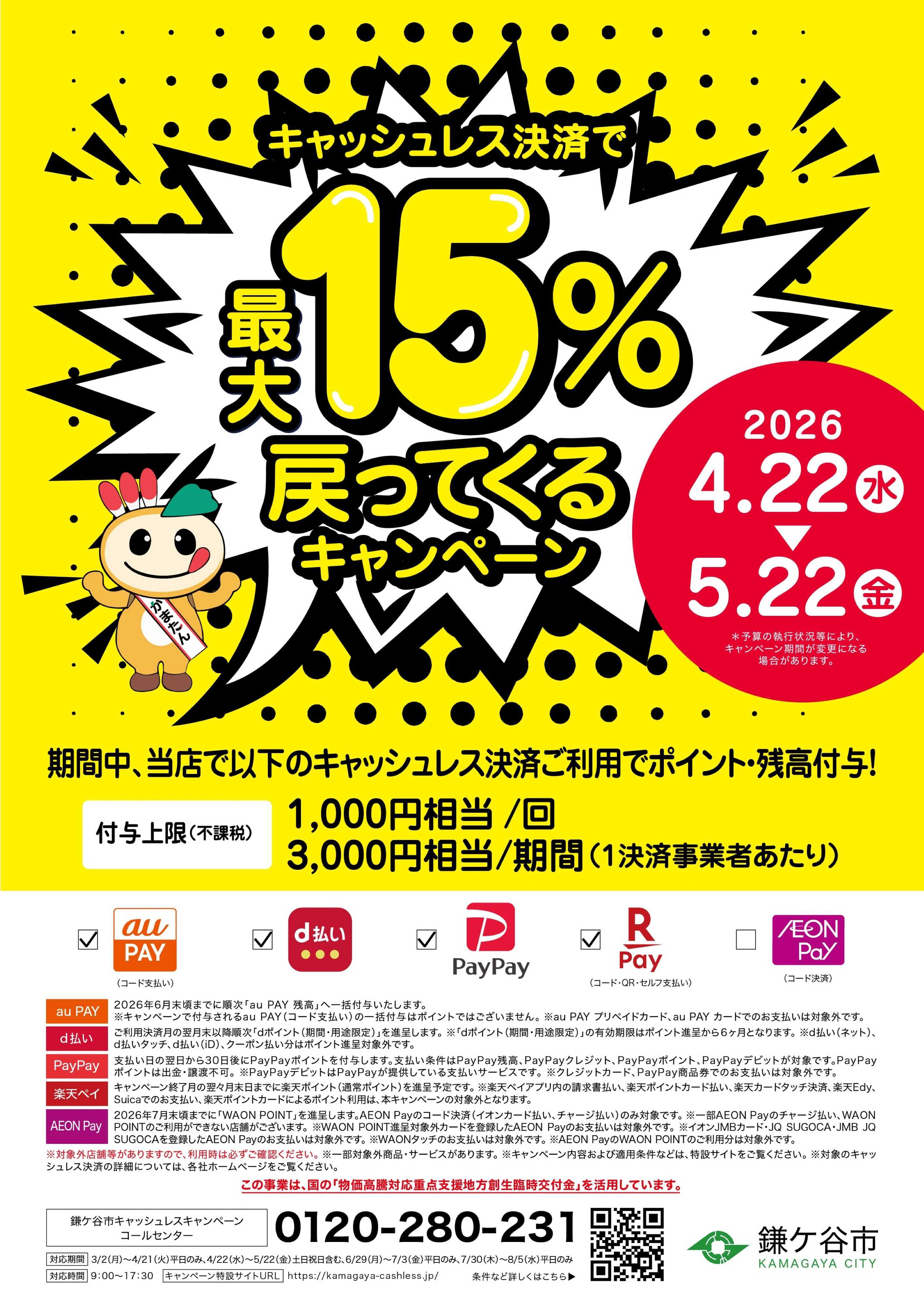 くすりの福太郎 【鎌ケ谷市】最大15％戻ってくるキャンペーン