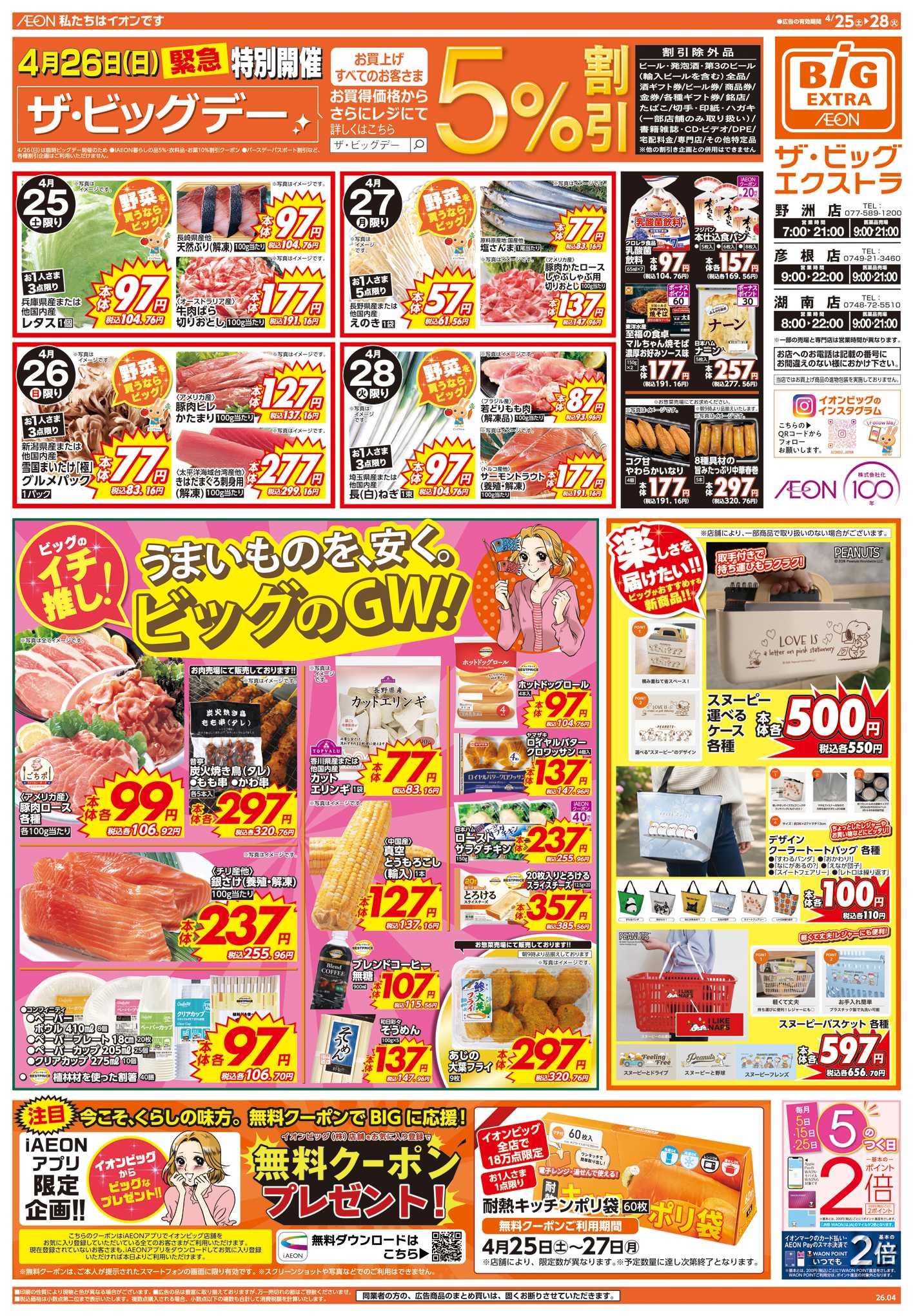 ザ・ビッグエクストラ 週末チラシ