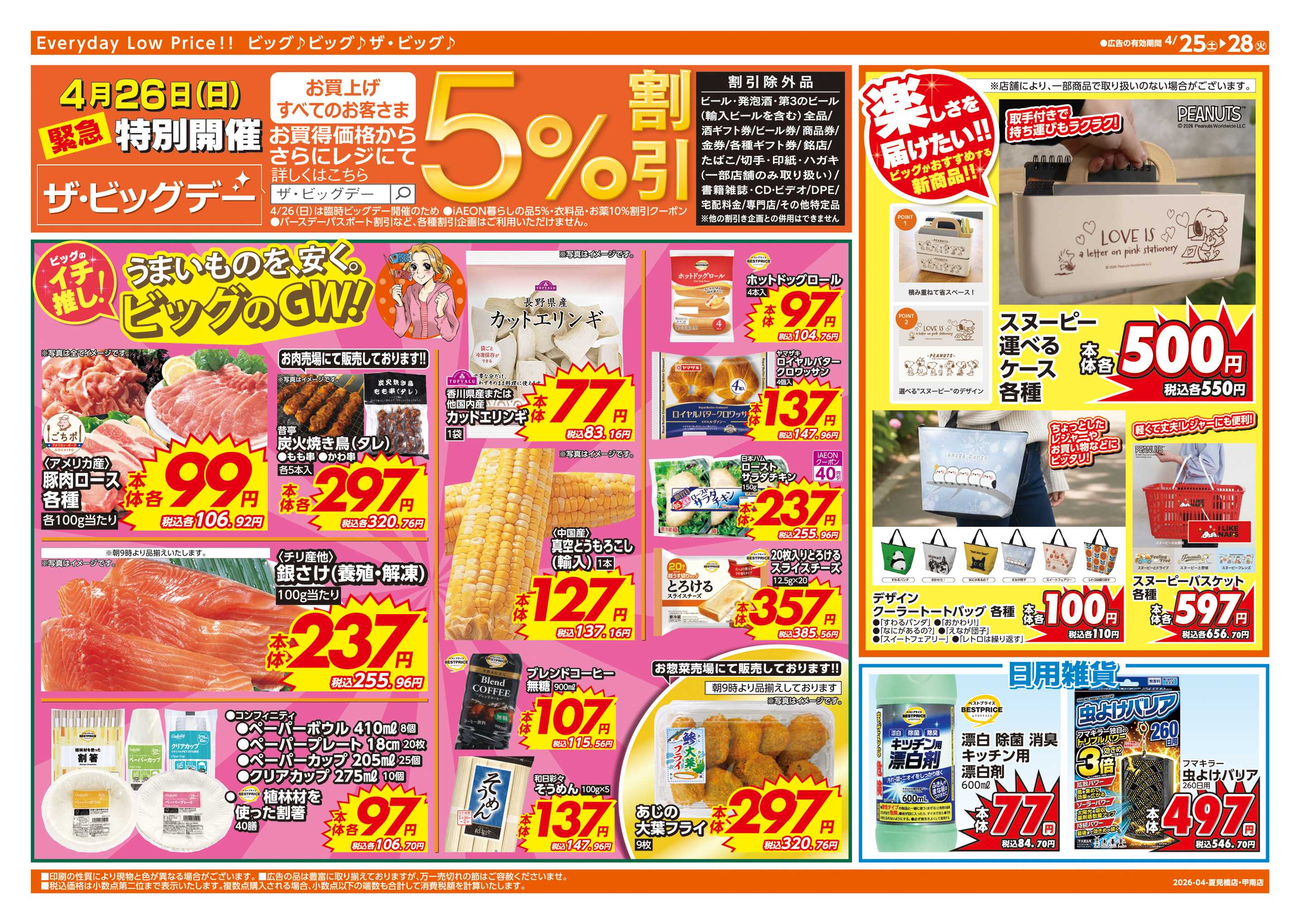 ザ・ビッグ 週末チラシ