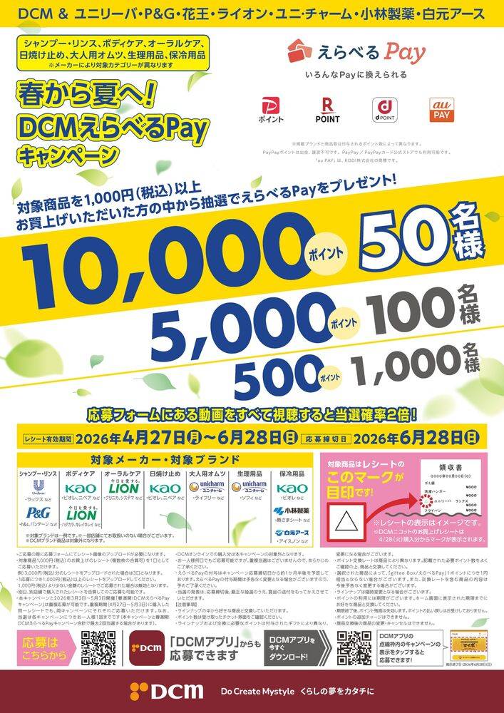 DCM 花川店の最新チラシ・セール情報 | クラシルチラシ