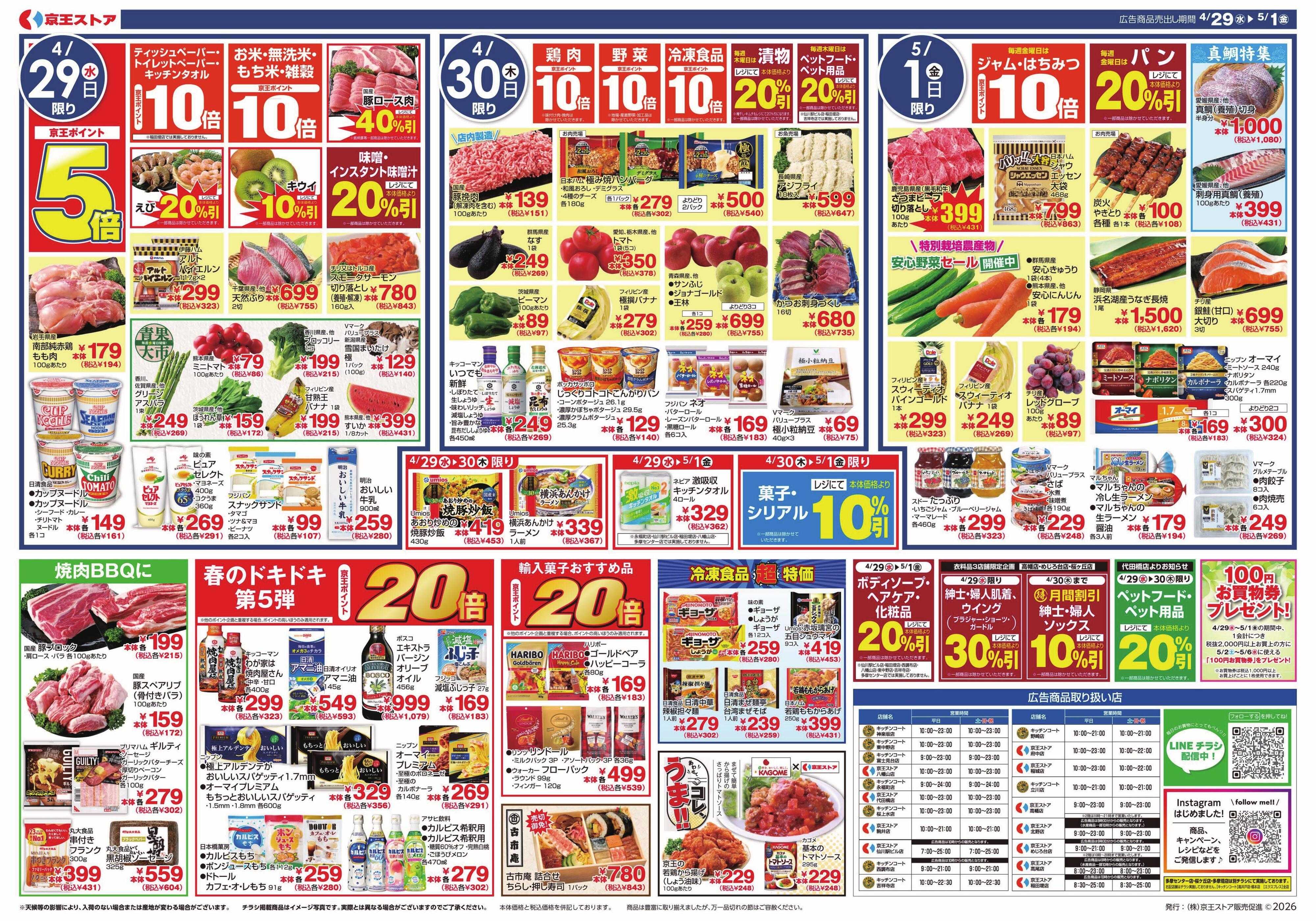 キッチンコート 4/29(水)～5/1(金)：京王グルメセレクション