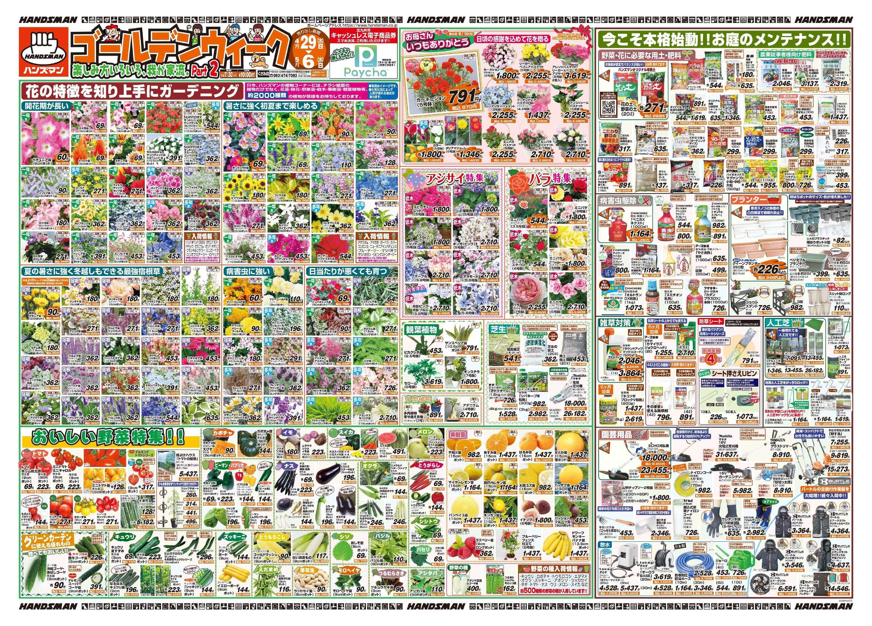 ハンズマン ゴールデンウィーク楽しみ方いろいろ、我が家流。Part2