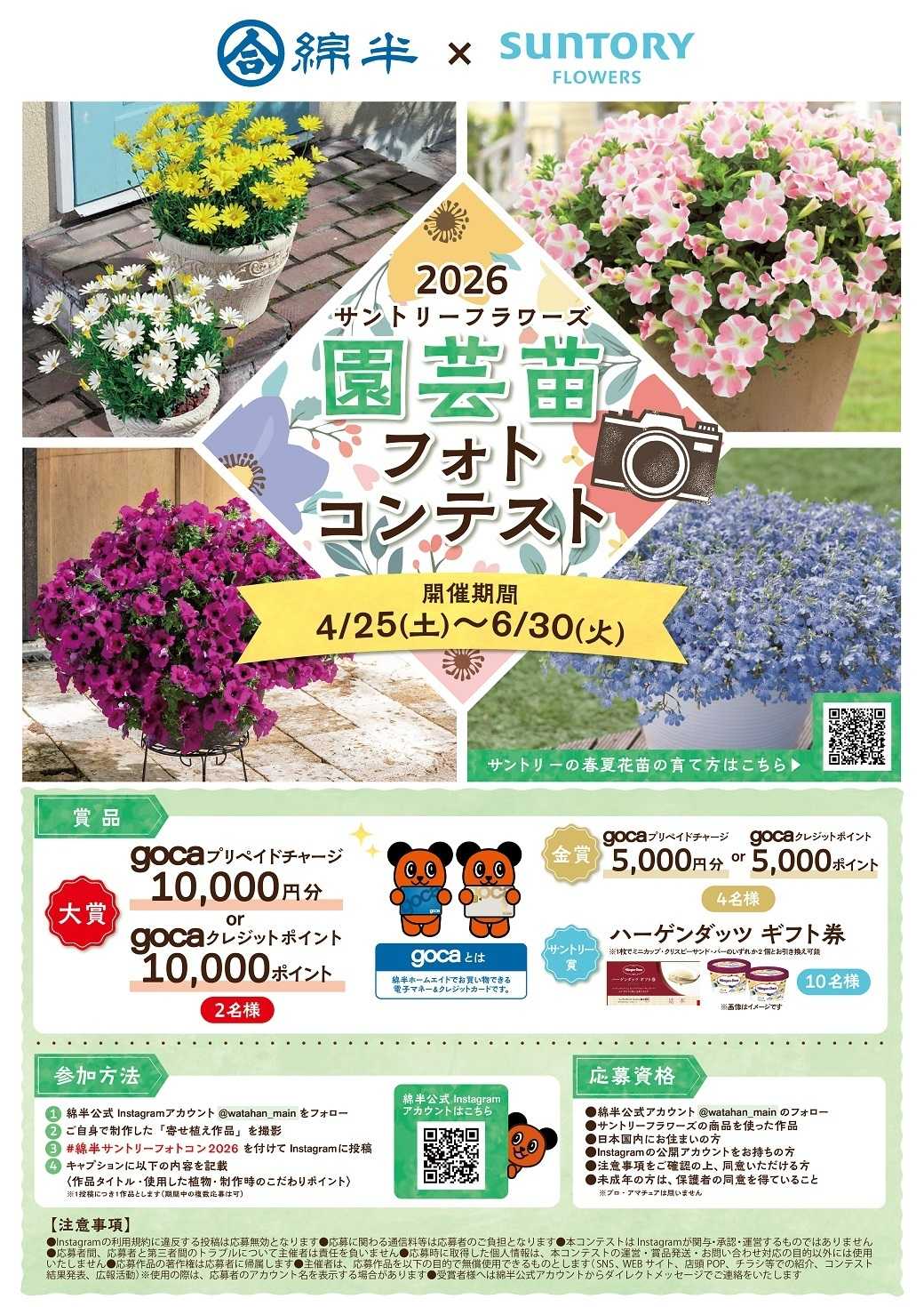 綿半フレッシュマーケット 園芸苗フォトコンテスト開催中！
