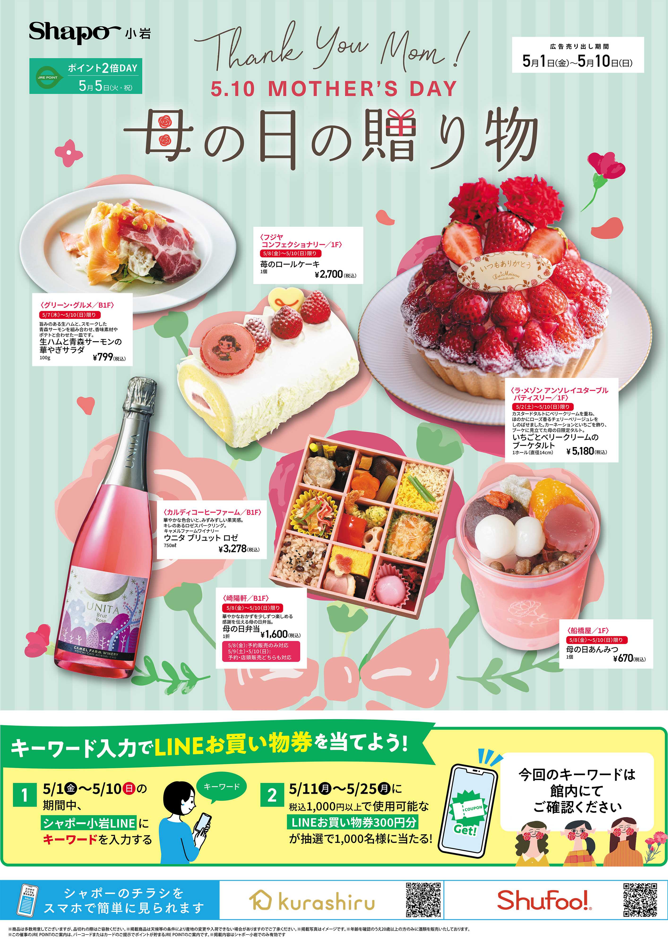 シャポー 母の日の贈り物
