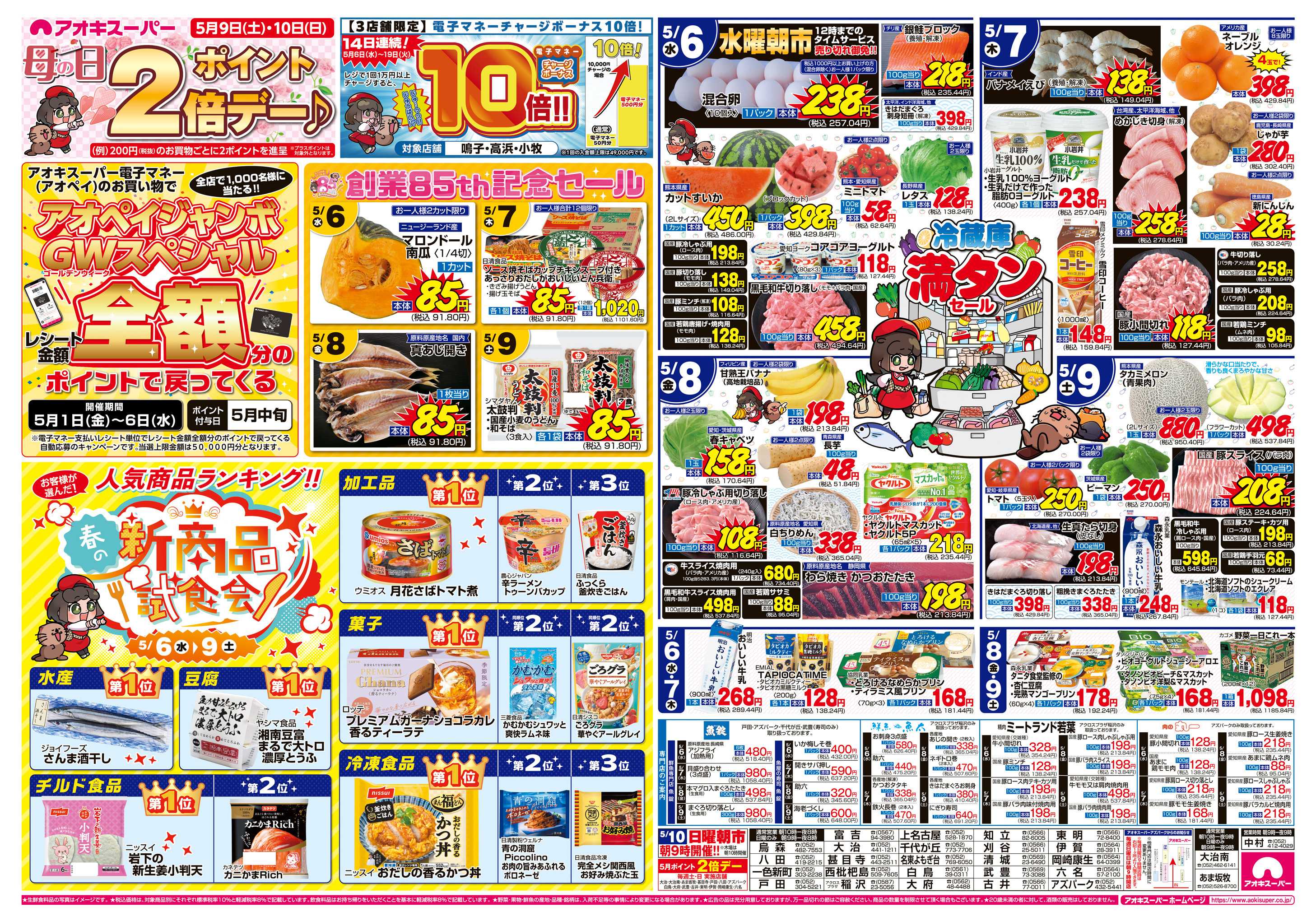 アオキスーパー 5月6日〜9日