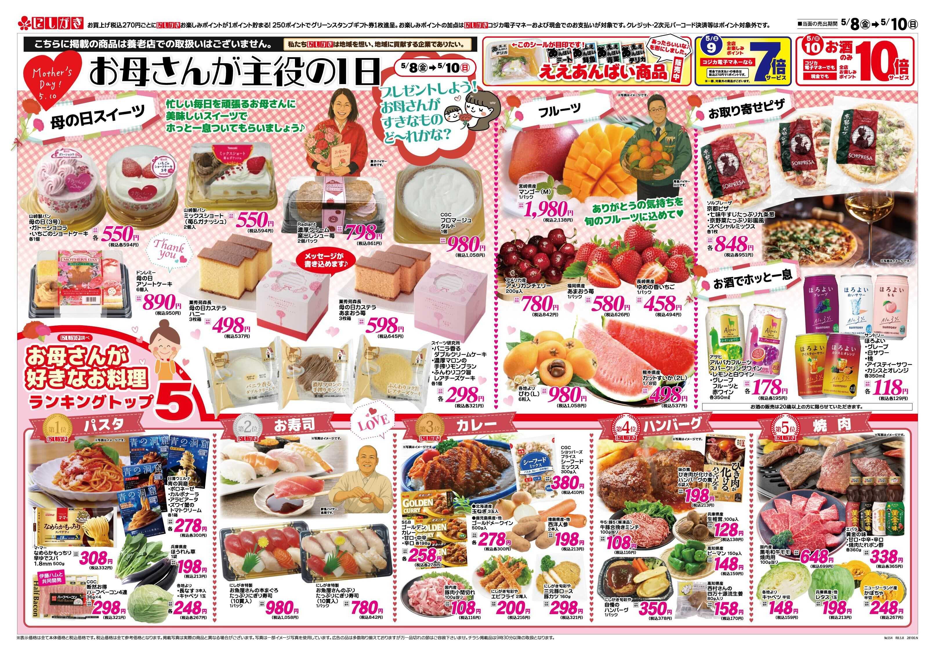 スーパーにしがき お母さんが主役の1日