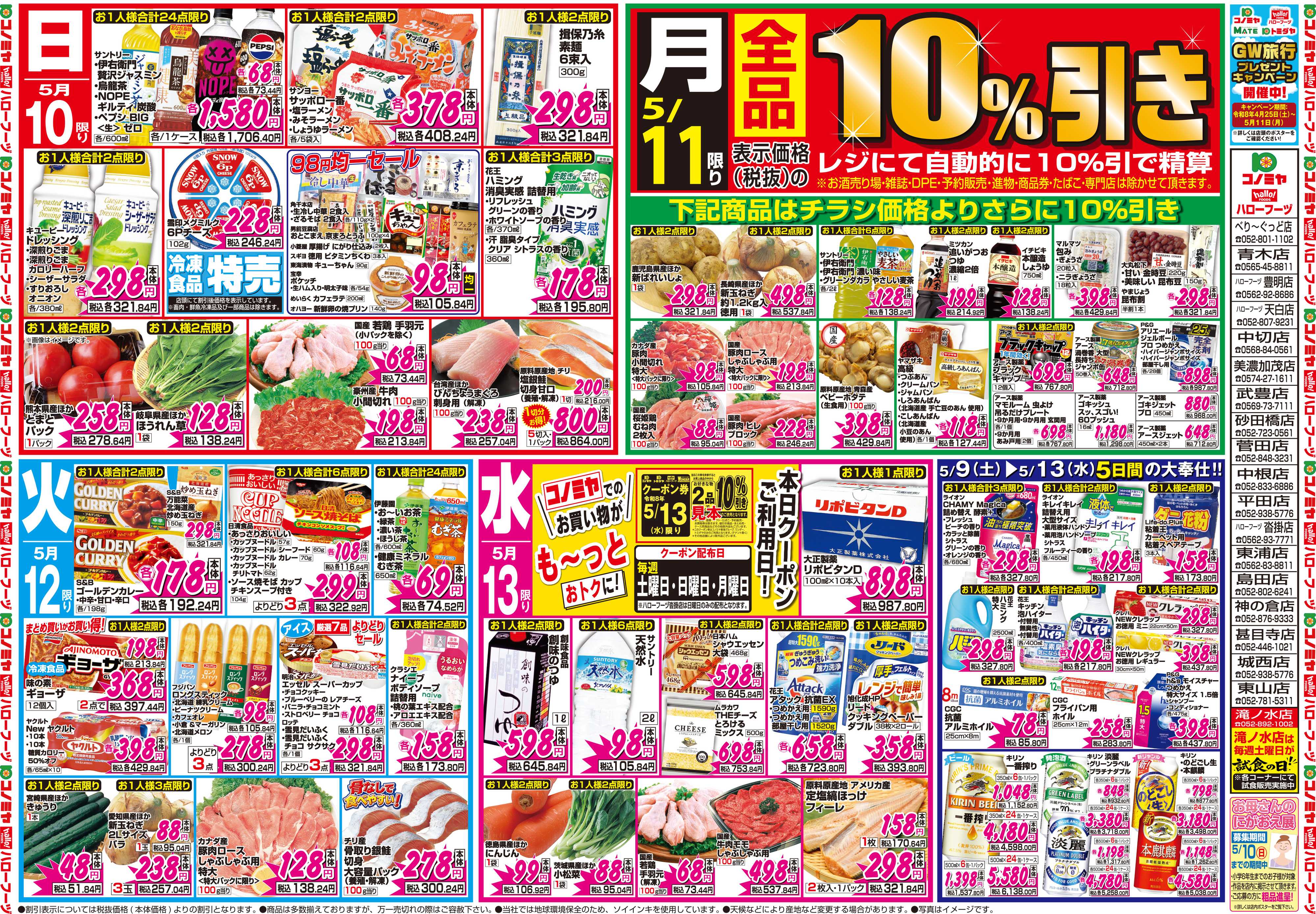 コノミヤ 5月9日号チラシ