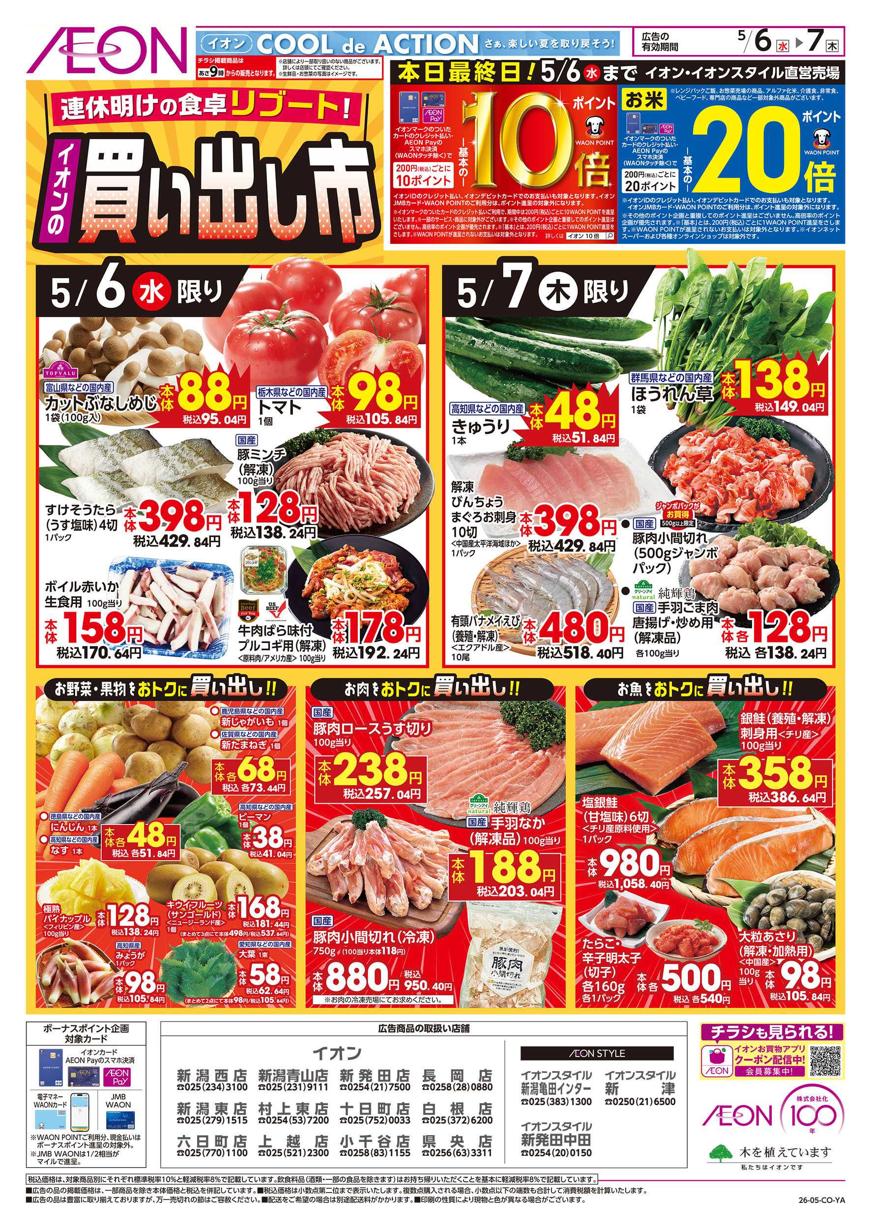 イオン 5/6号　イオンの買い出し市：表面