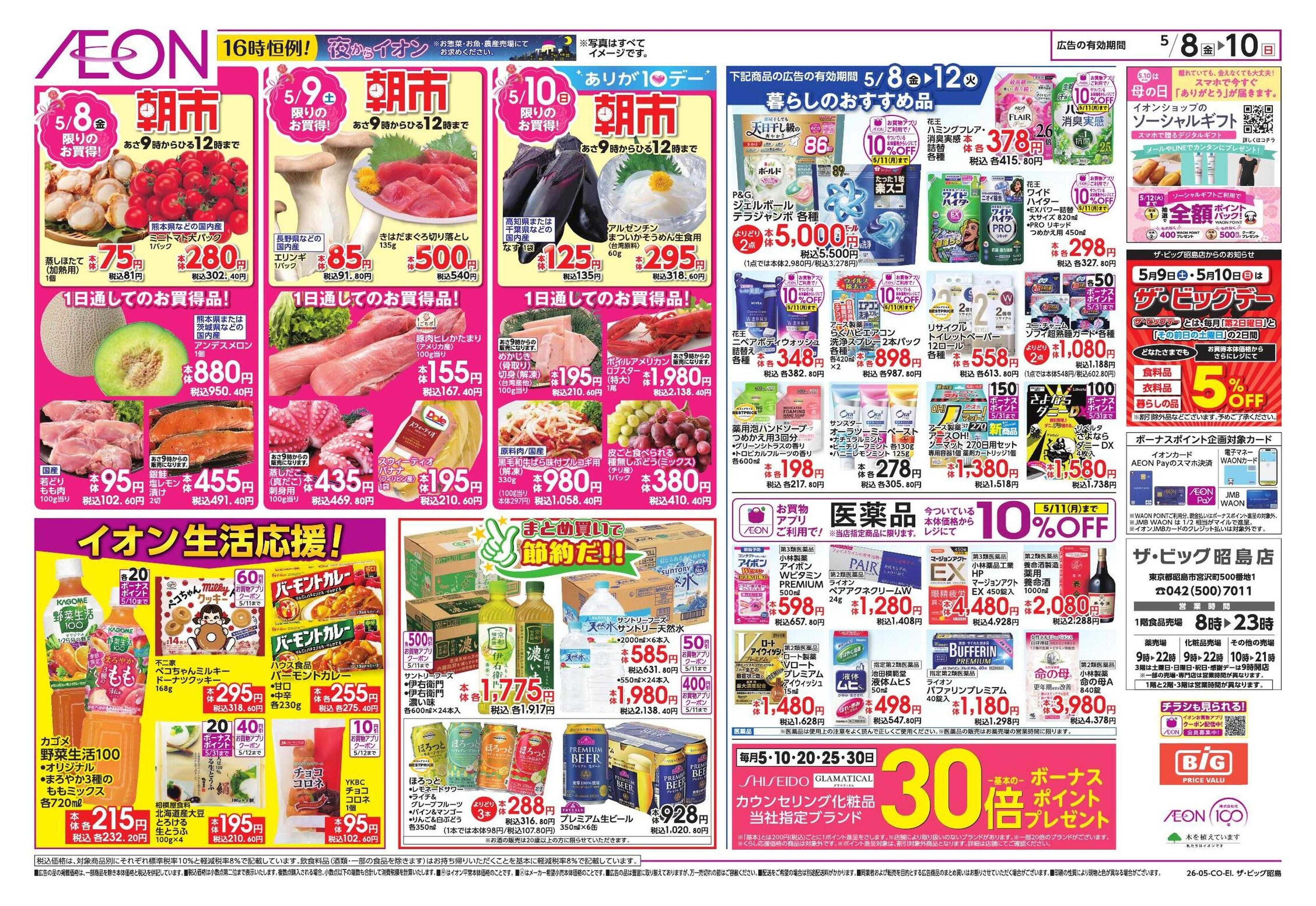 ザ・ビッグ イオンの母の日ギフト/家族で囲むごちそう