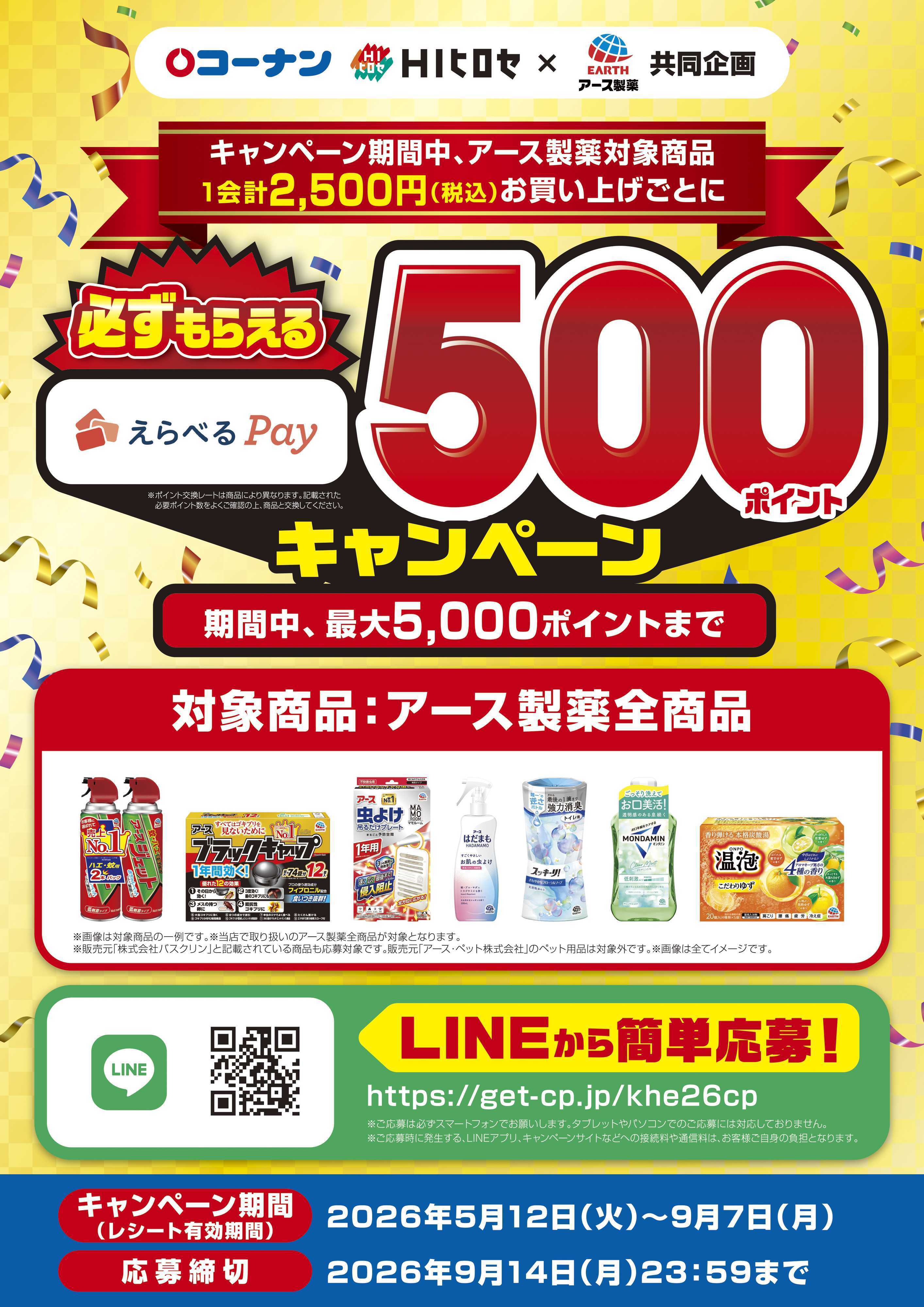 コーナン 必ずもらえる５００ポイントキャンペーン