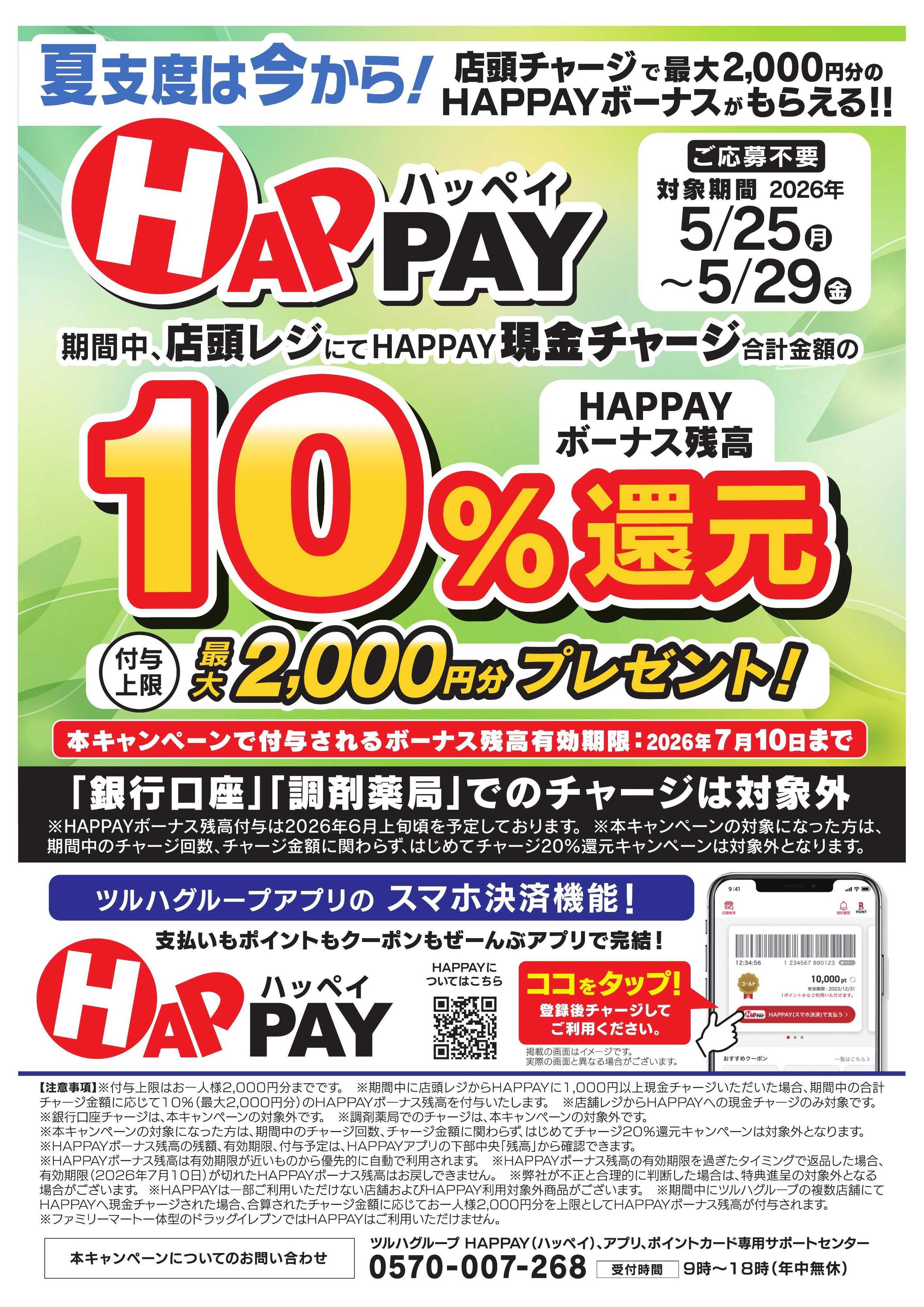 くすりの福太郎 店頭チャージで10％還元！