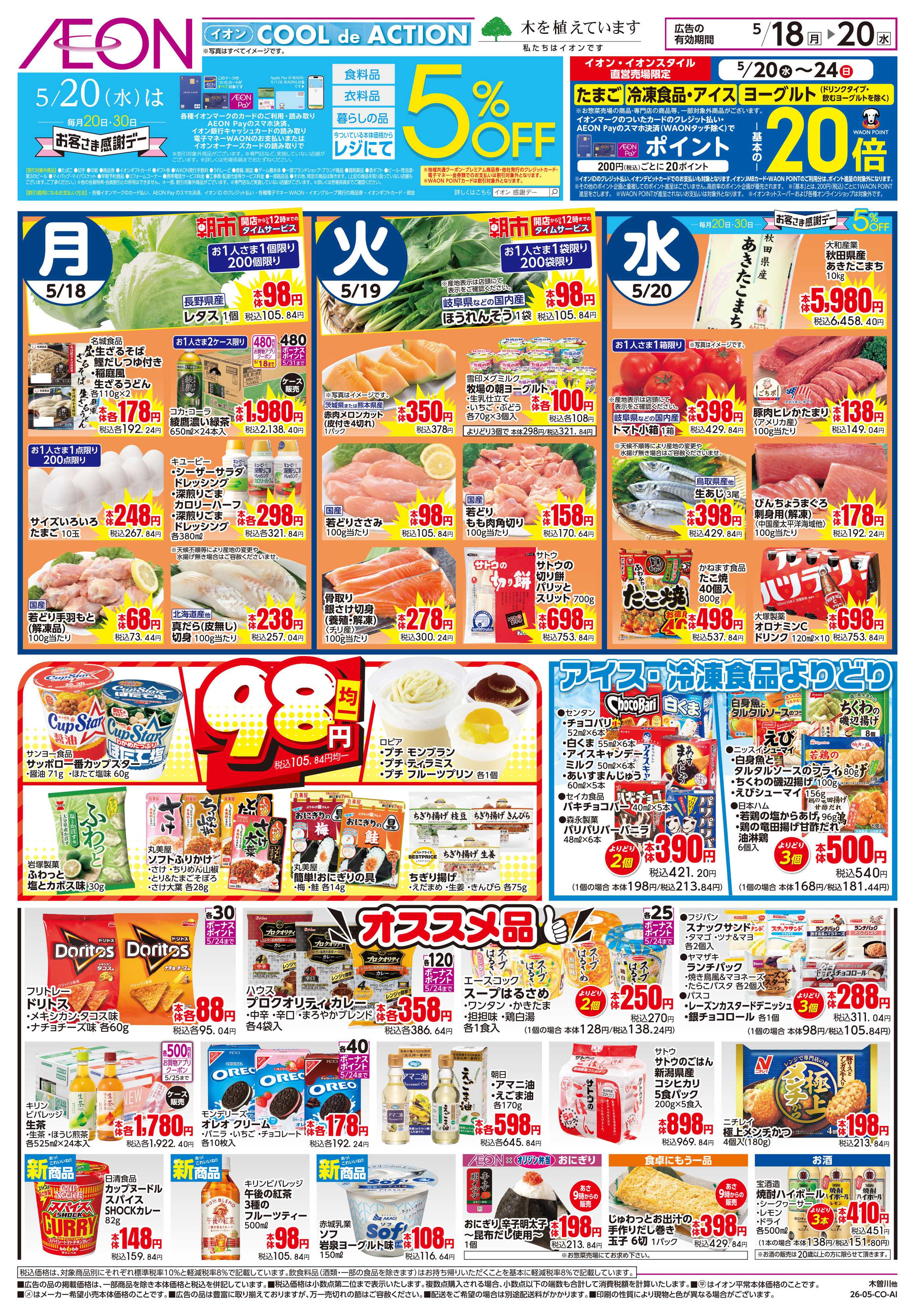 イオン 5/18~5/20