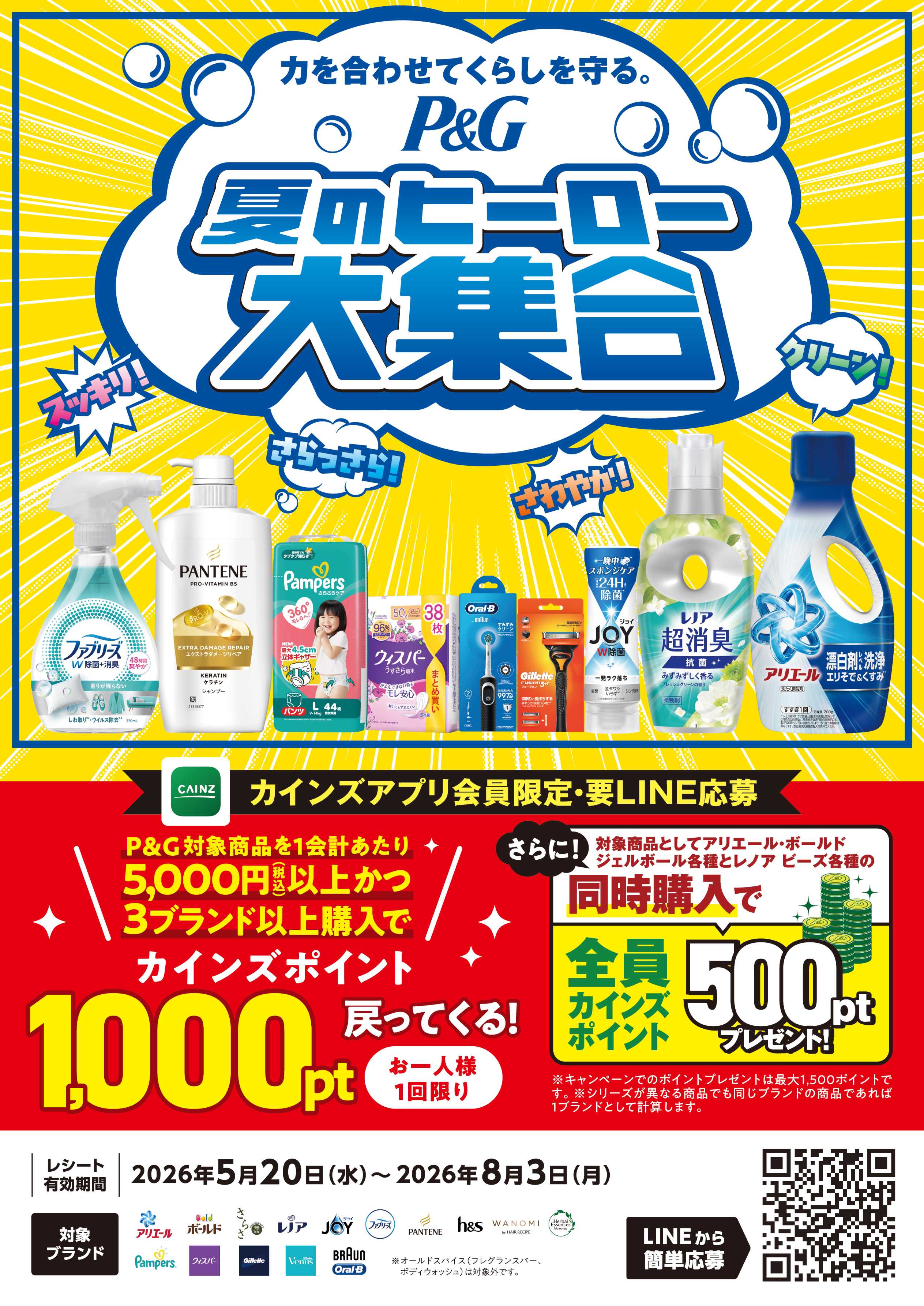 カインズスーパーセンター P&G夏のヒーロー大集合