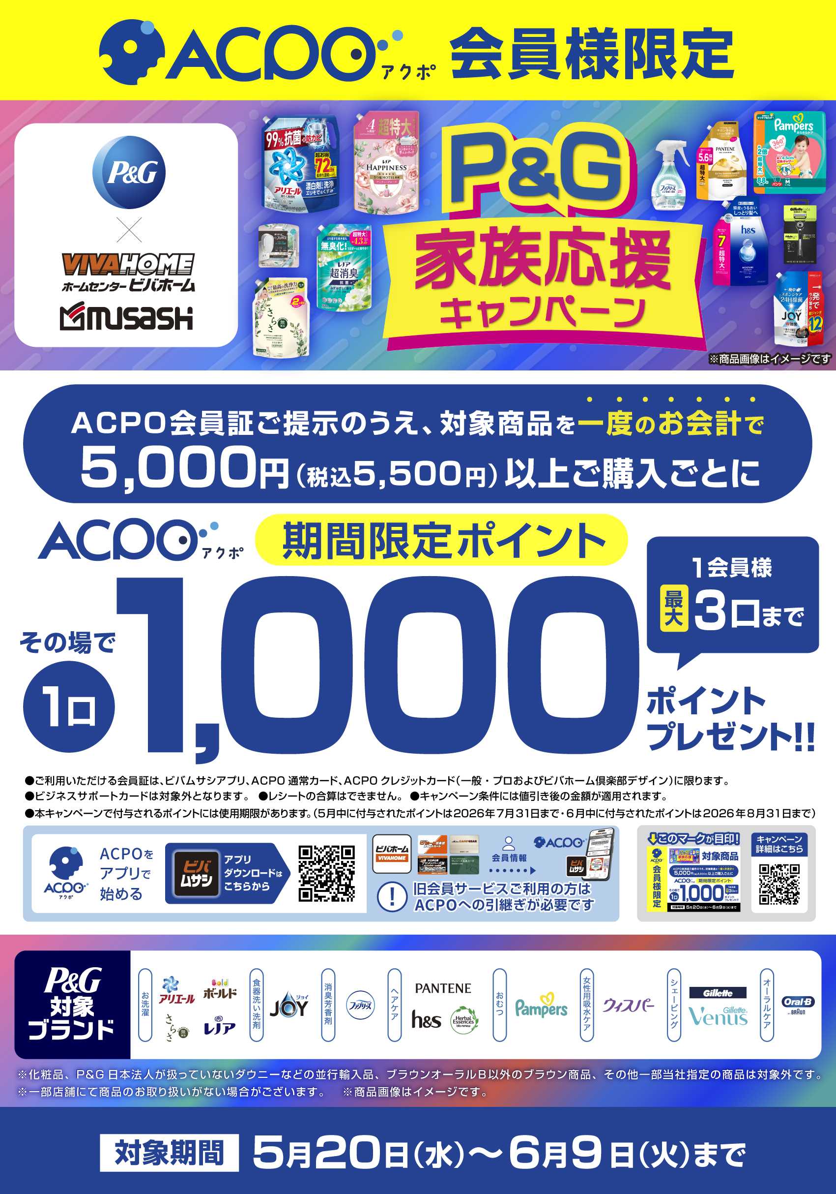 スーパービバホーム 【ACPO】P&Gキャンペーン！