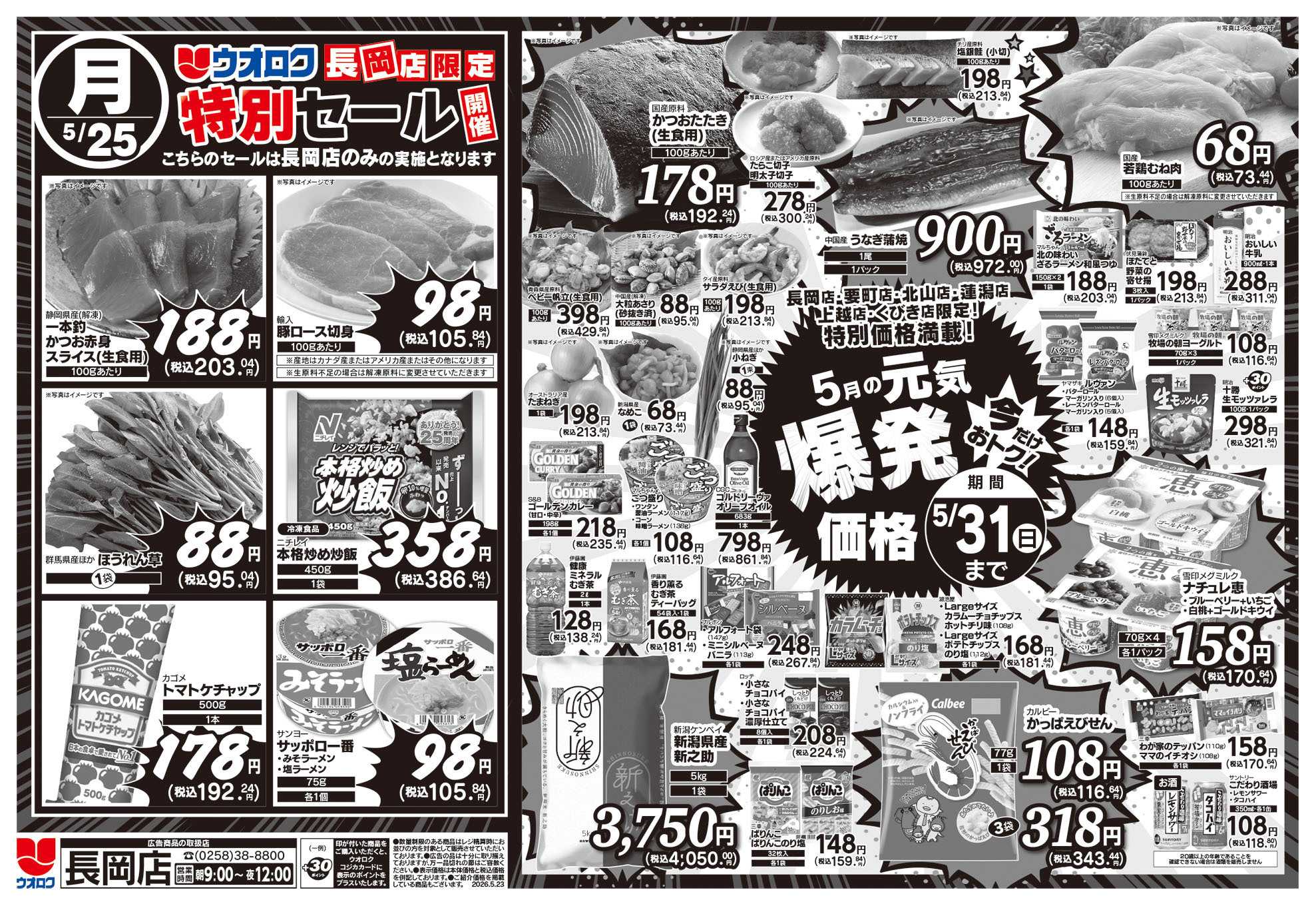 ウオロク 長岡店限定　特別セール