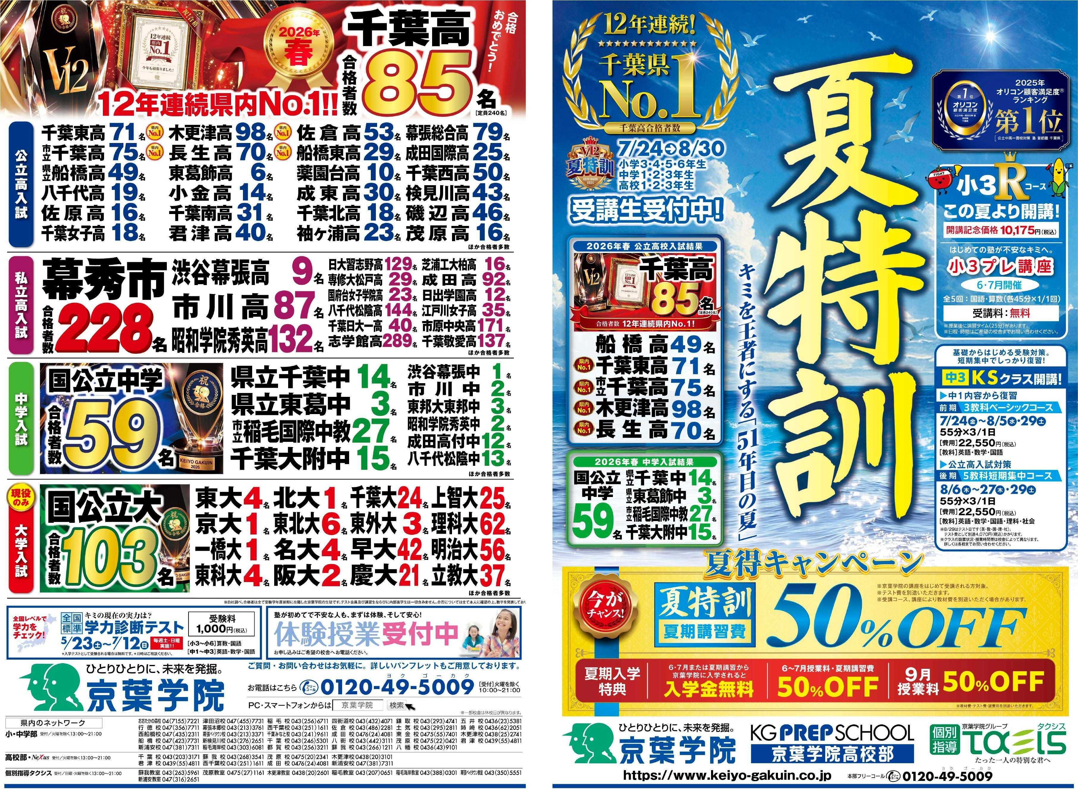 京葉学院 京葉学院｜夏期講習生受付中！お得なキャンペーンもあります！