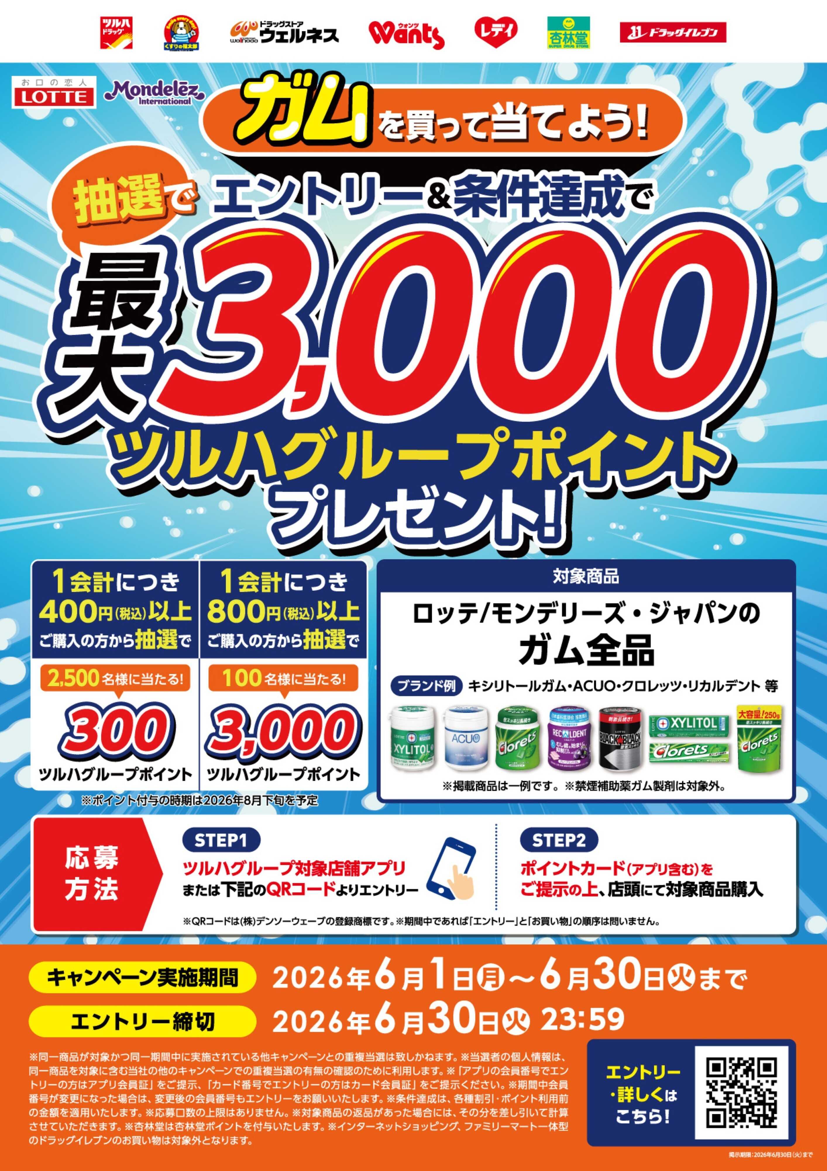 くすりの福太郎 ガムを買って当てよう！