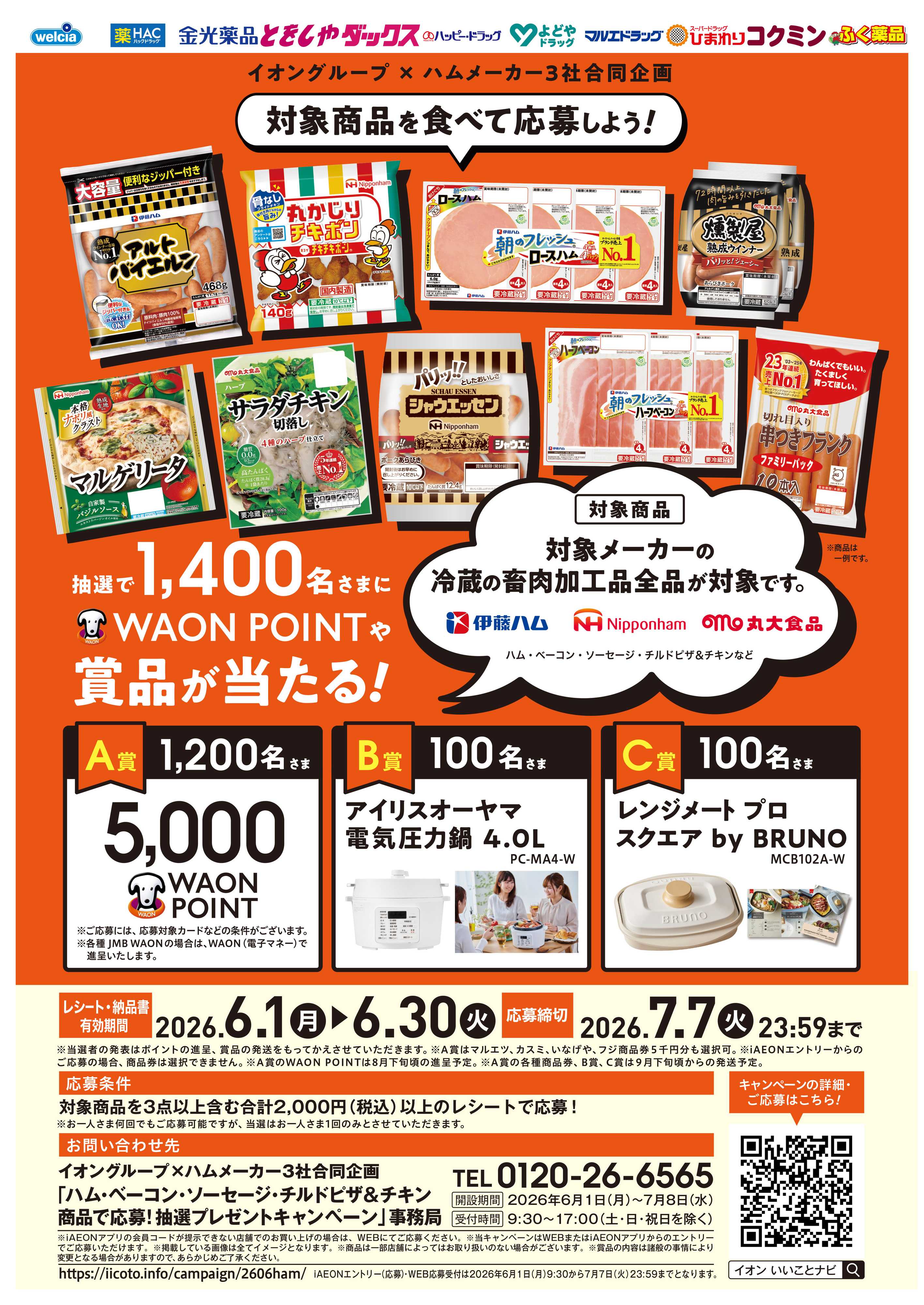 マルエドラッグ イオン×ハムメーカー抽選プレゼントキャンペーン♪