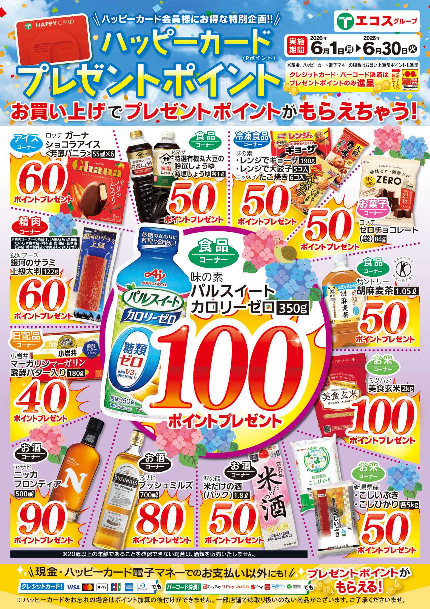 TAIRAYA 6月ハッピーカードプレゼントポイント
