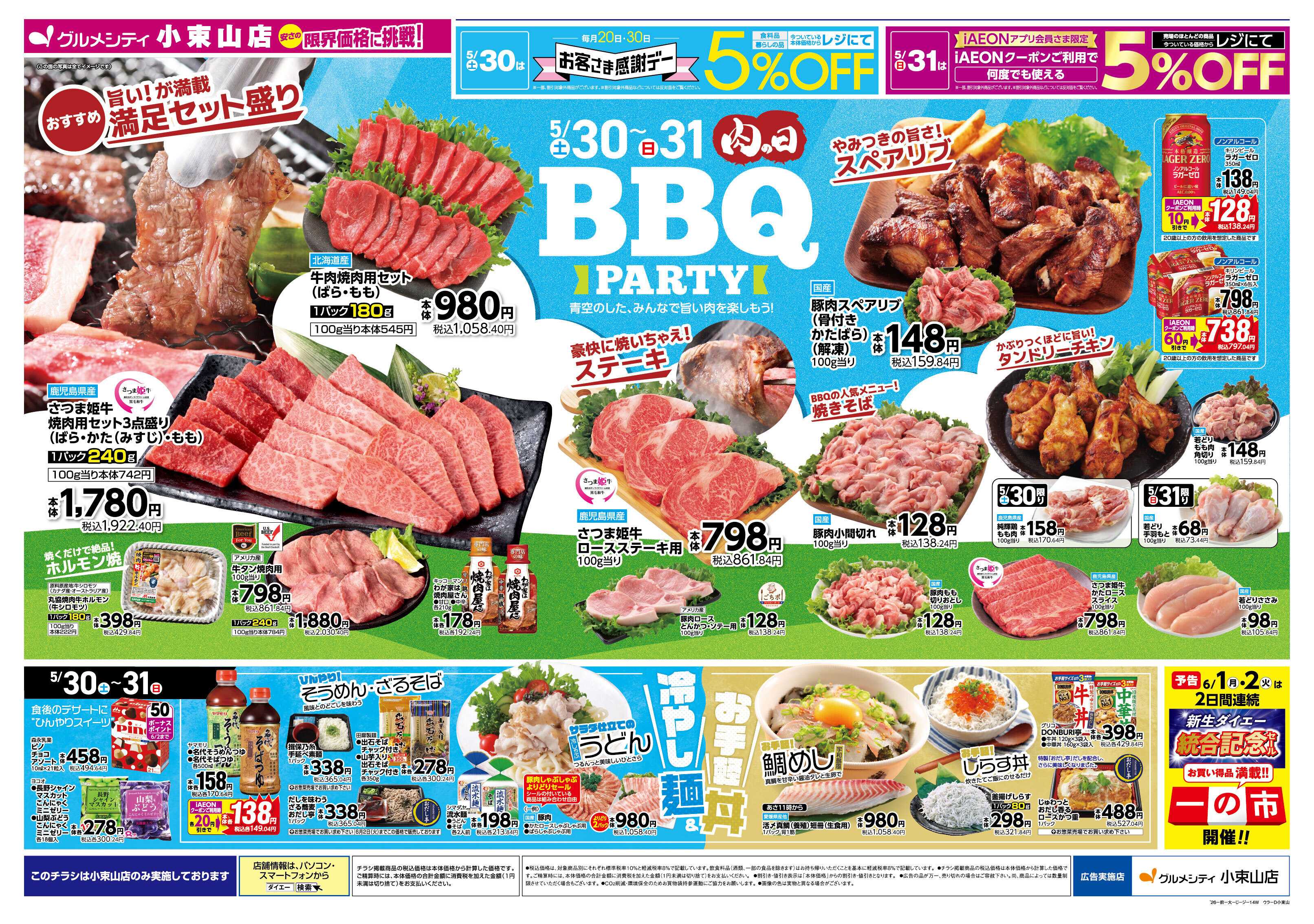 グルメシティ お客さま感謝デー・肉の日