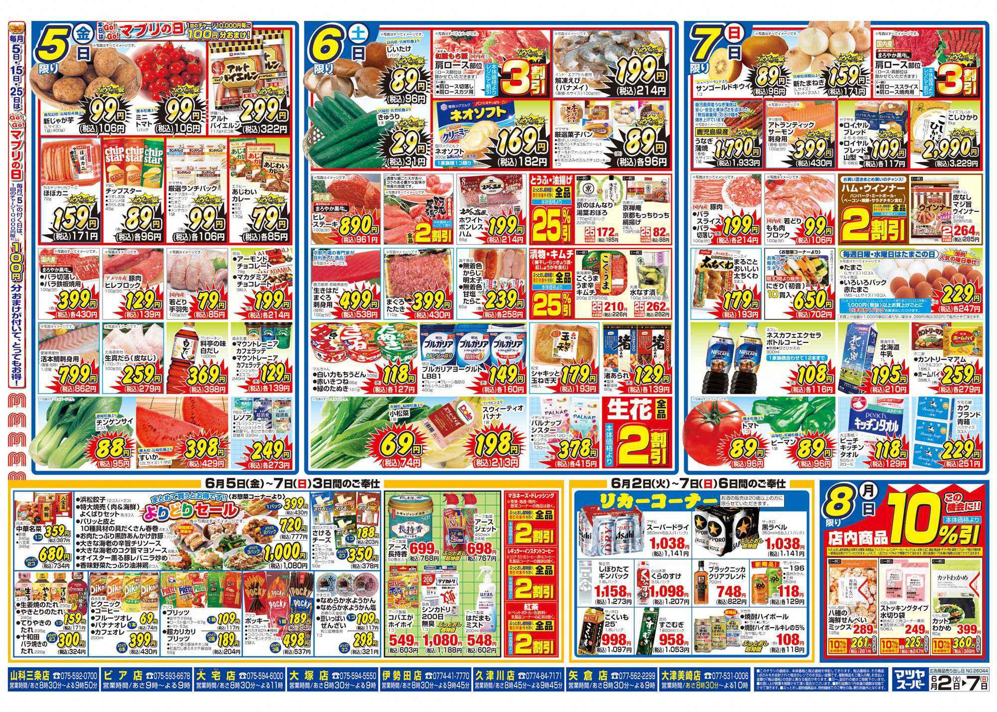 マツヤスーパー 6/2号　裏　めちゃ安・よりどり	