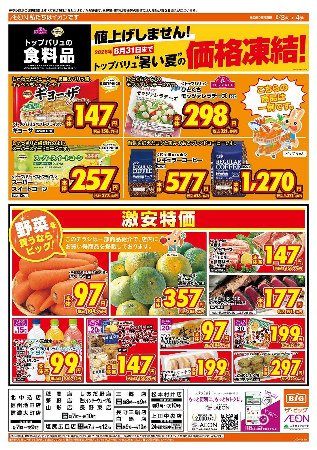 ザ・ビッグ 激安特価は水曜からのおすすめ品！