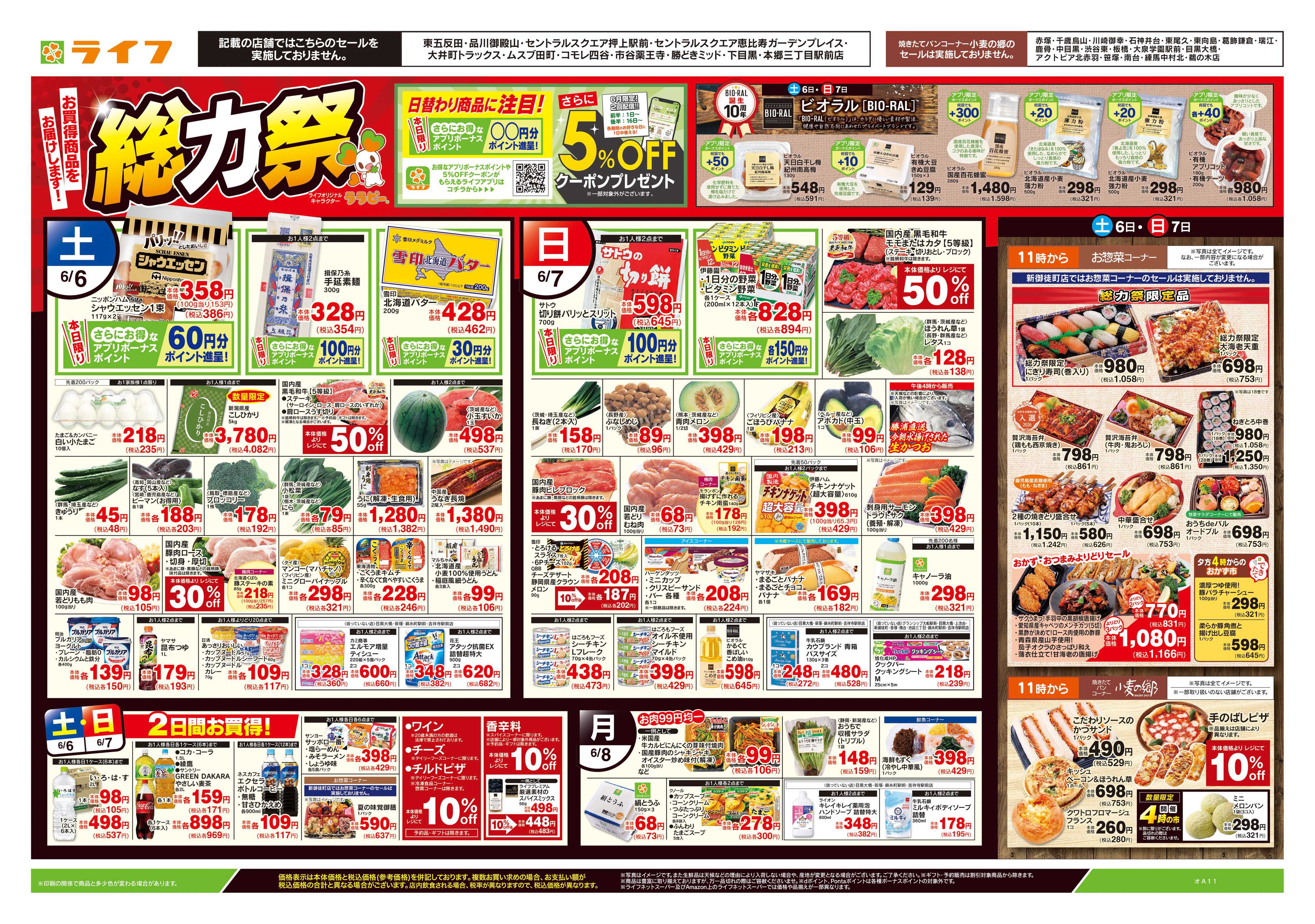 ライフ 6/6号　総力祭/梅集めました