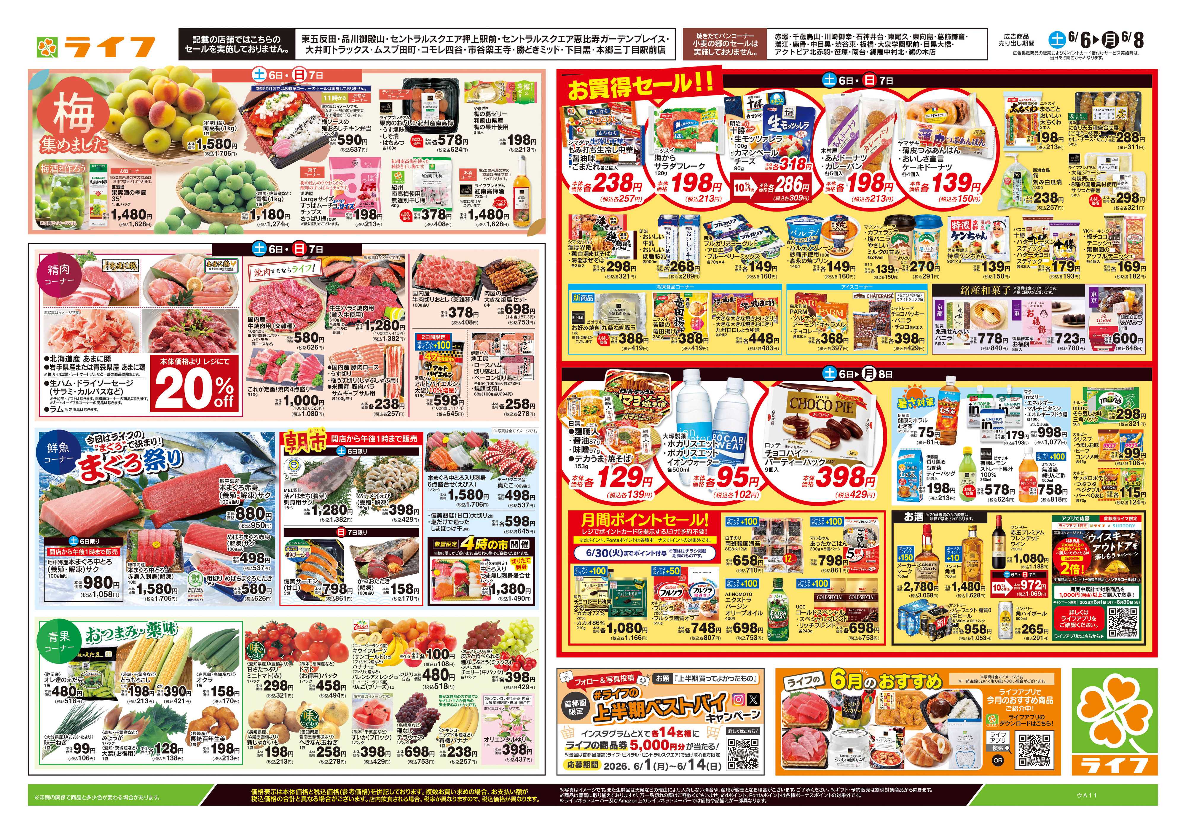 ライフ 6/6号　総力祭/梅集めました