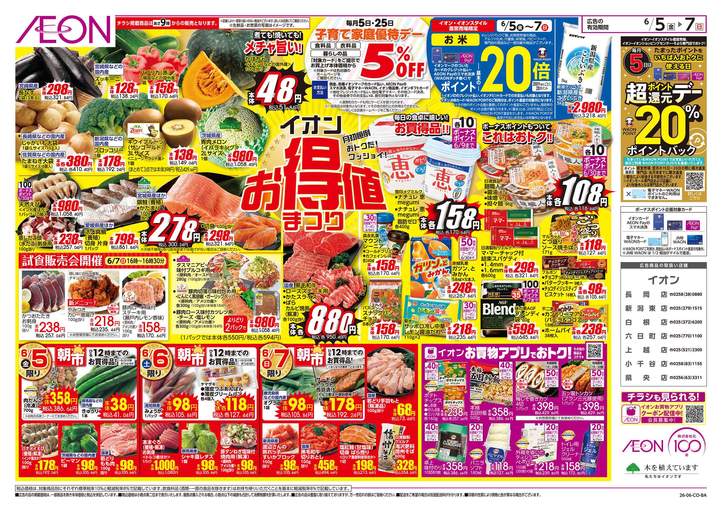 イオン 6/5号　イオンお得値まつり：表面