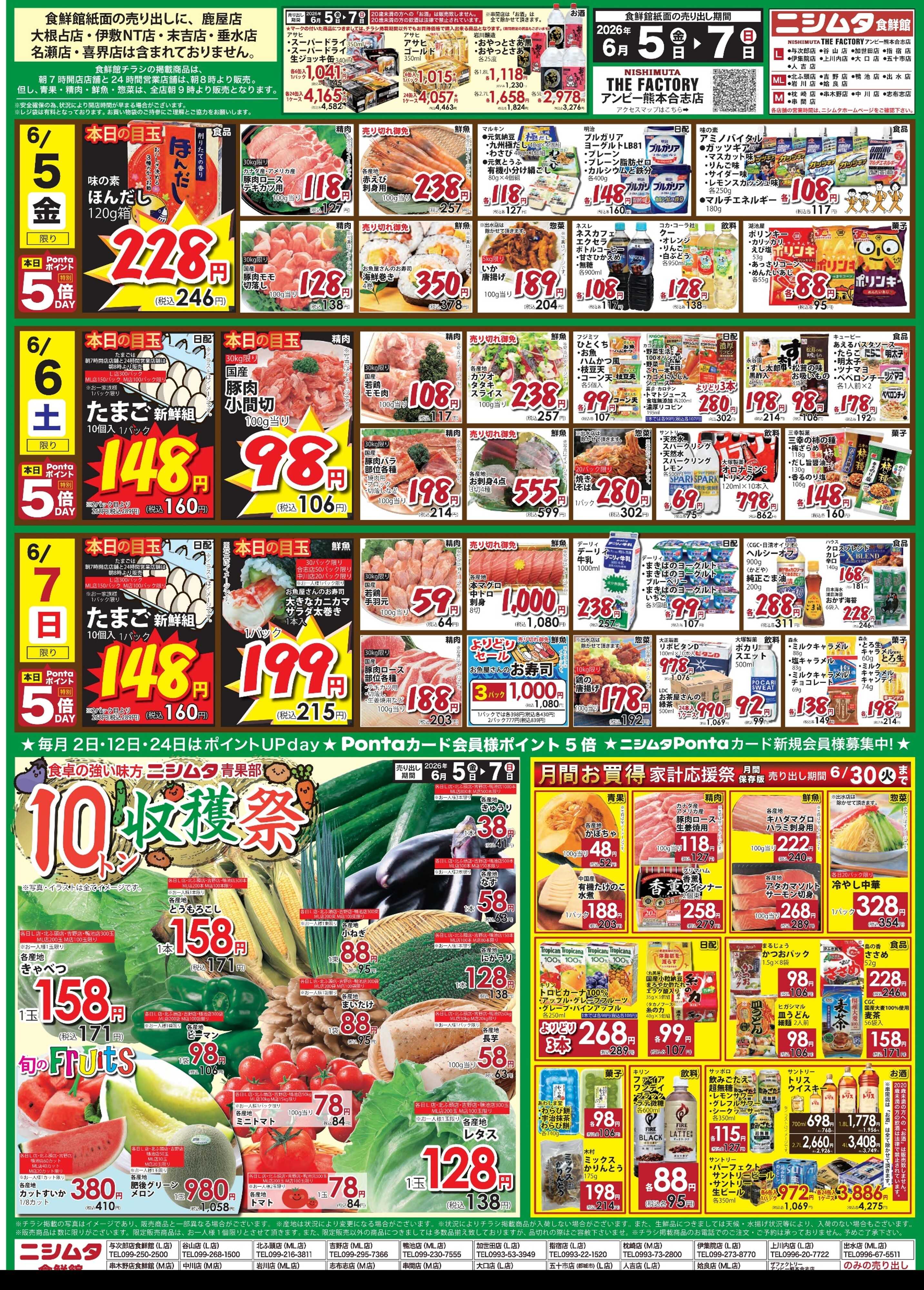 スーパーセンターニシムタ 10トン収穫祭
