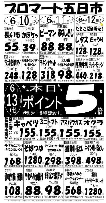 プロマート 6/10(水)～6/13(土)