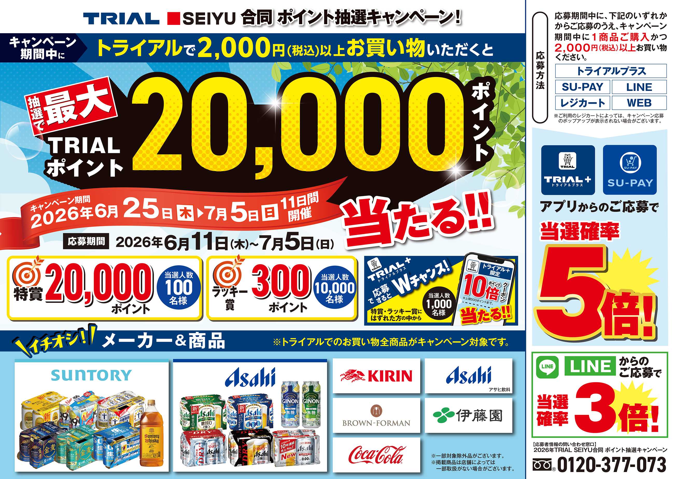 トライアル TRIAL SEIYU 合同　ポイント抽選キャンペーン開催！