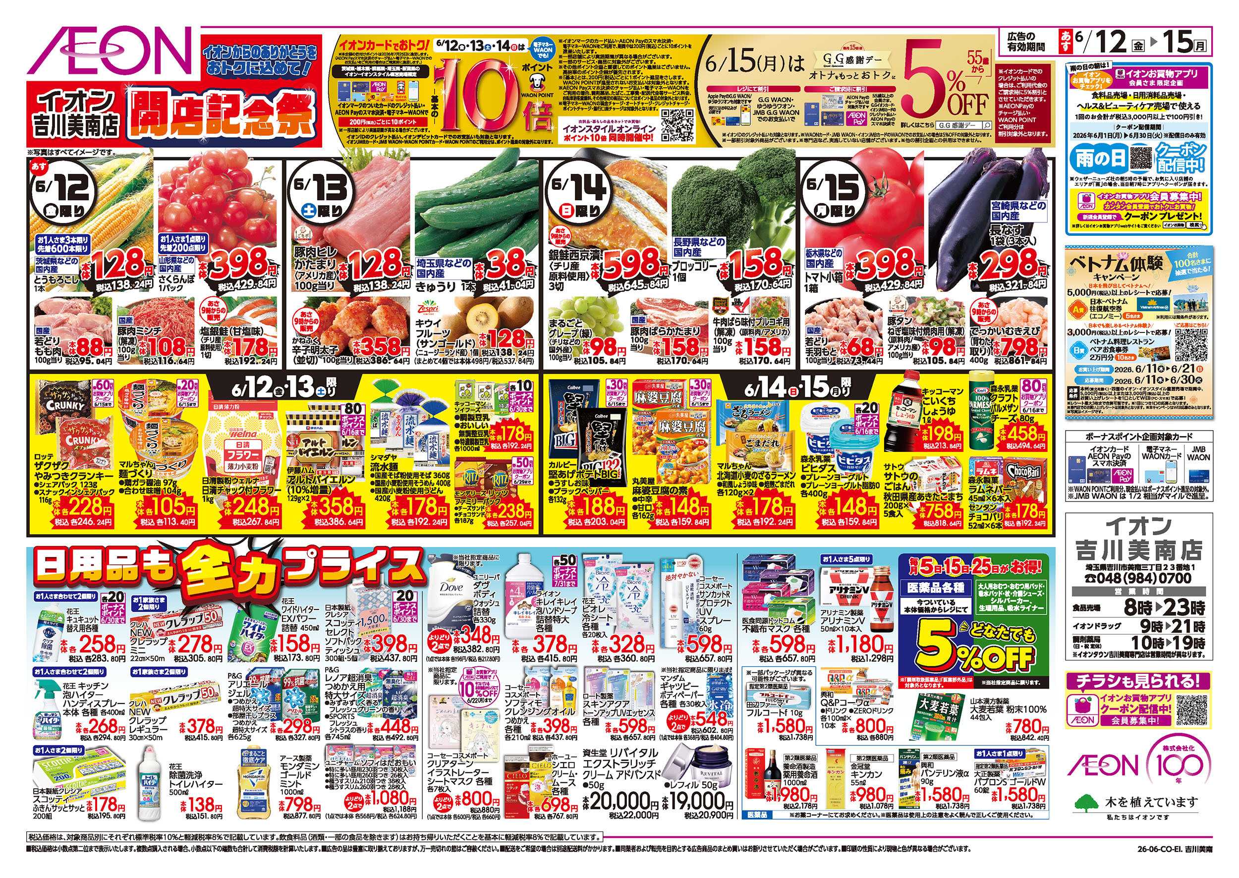 イオン 6/12号　開店記念祭：裏面