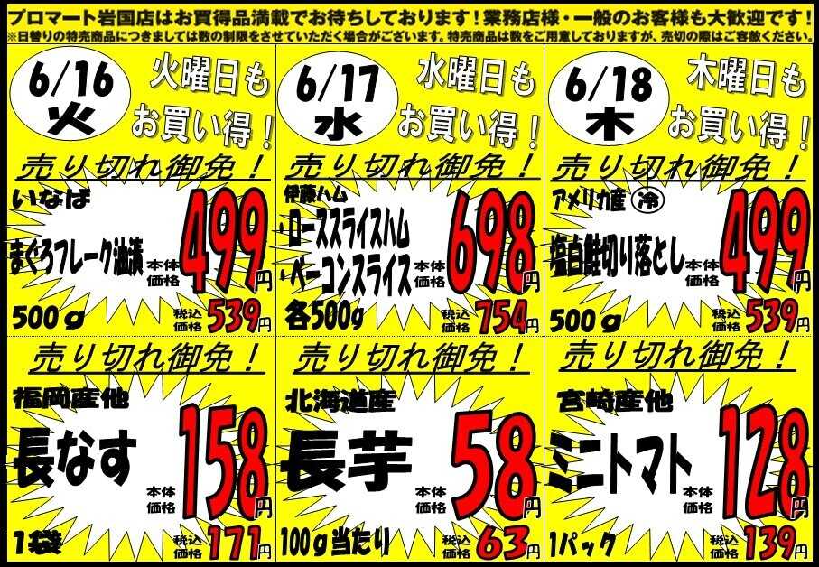 プロマート 6/15(月)～6/18(木)