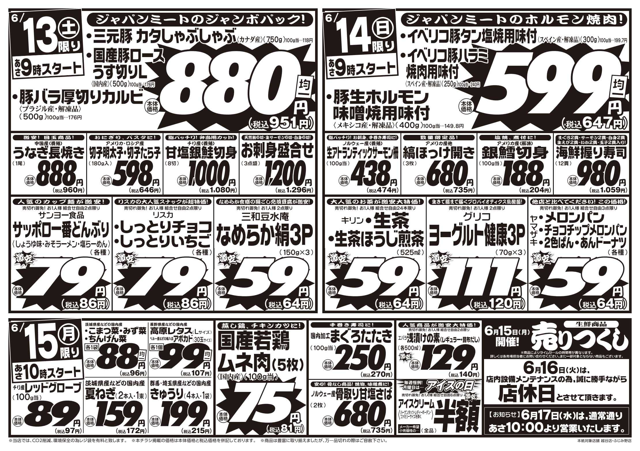 ジャパンミート卸売市場 6/13号