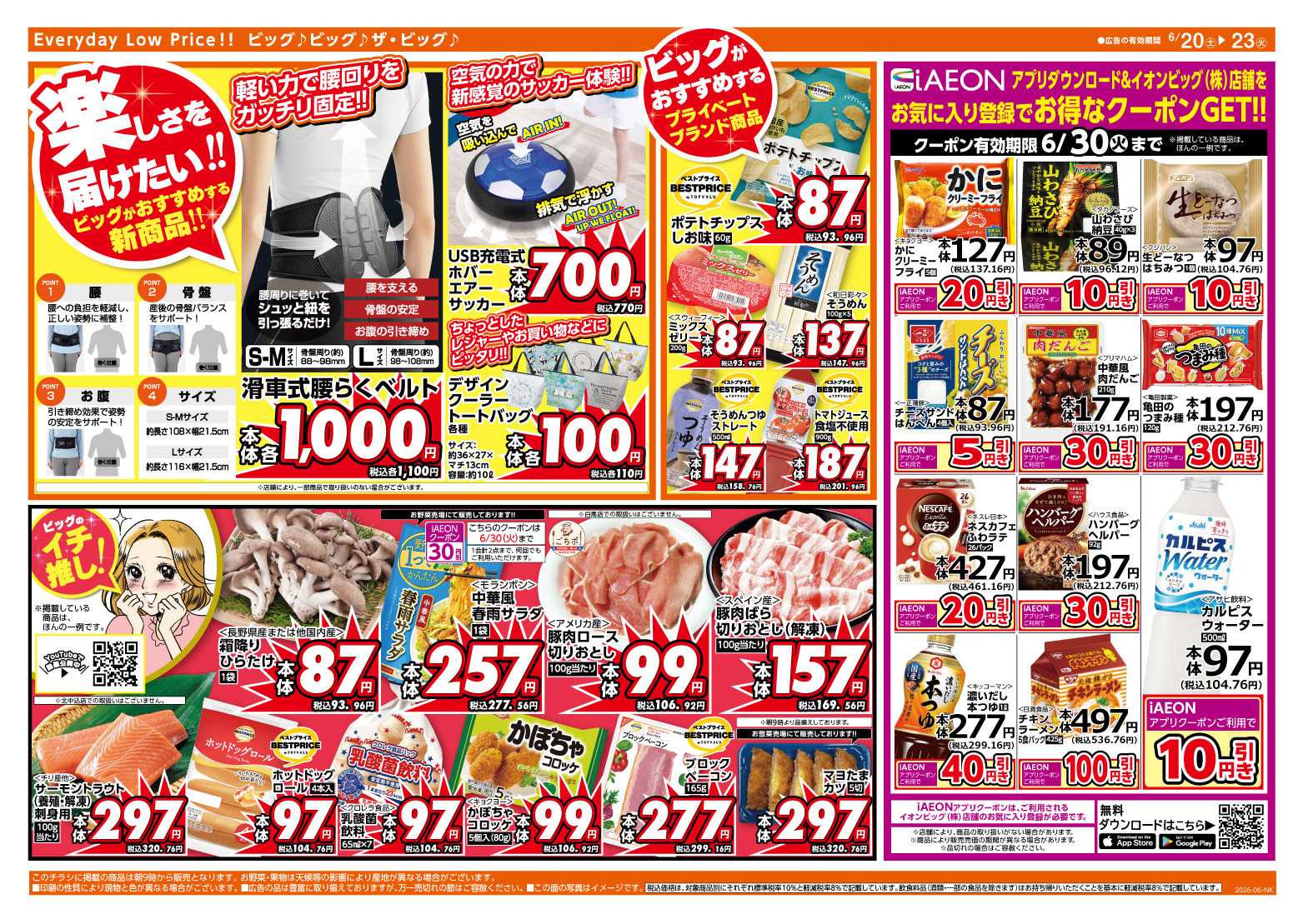 ザ・ビッグ 6/20（土）・6/21（日）は２日連続５％OFF
