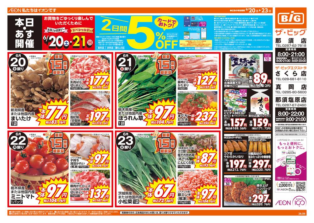 【大特価｜定価60％OFF｜送料込】★現品のみ★栃木県さくら市_在庫1点 ザ・ビッグエクストラ さくら店の最新チラシ・セール情報 | クラシルチラシ