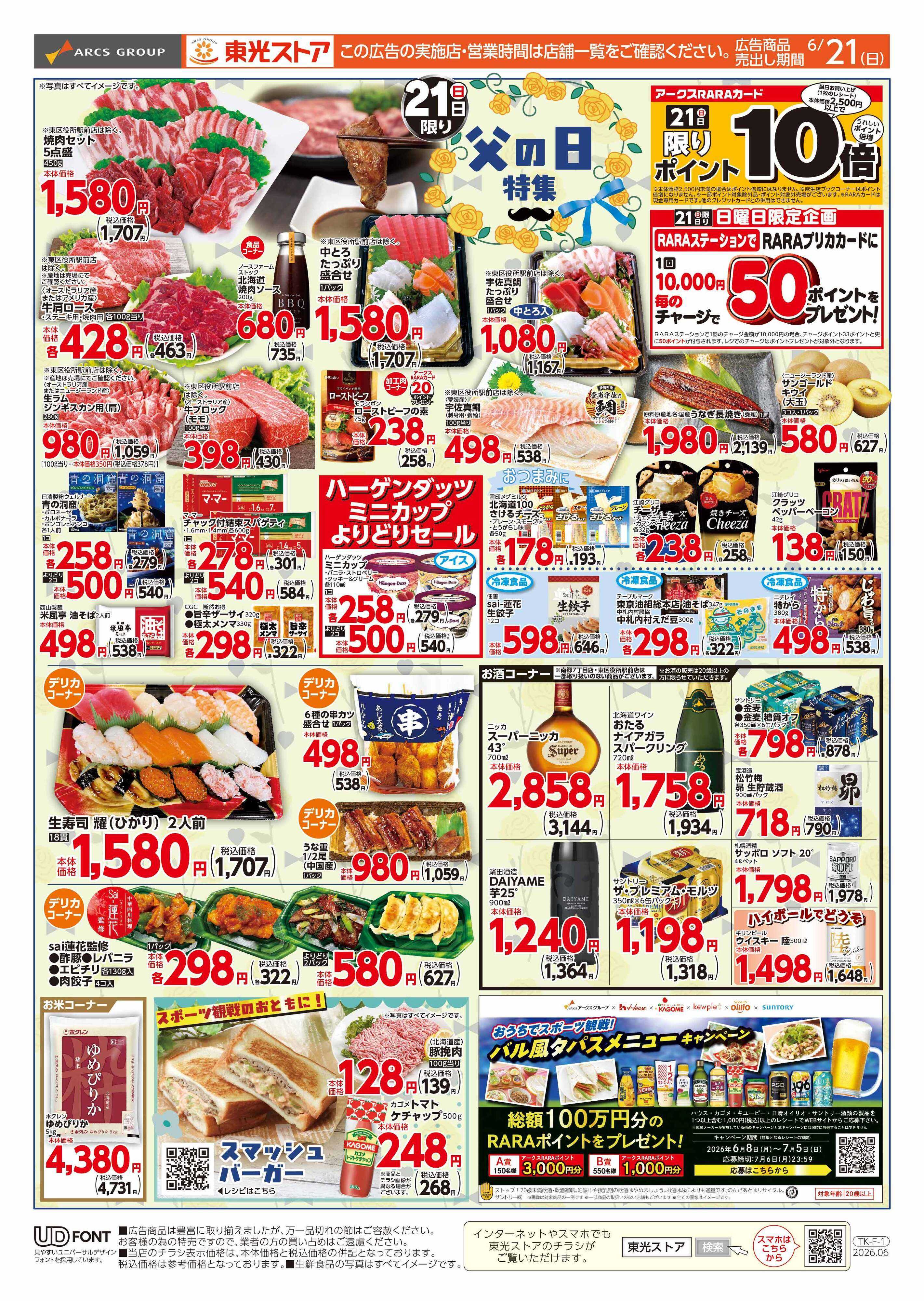 東光ストア 父の日特集（裏）