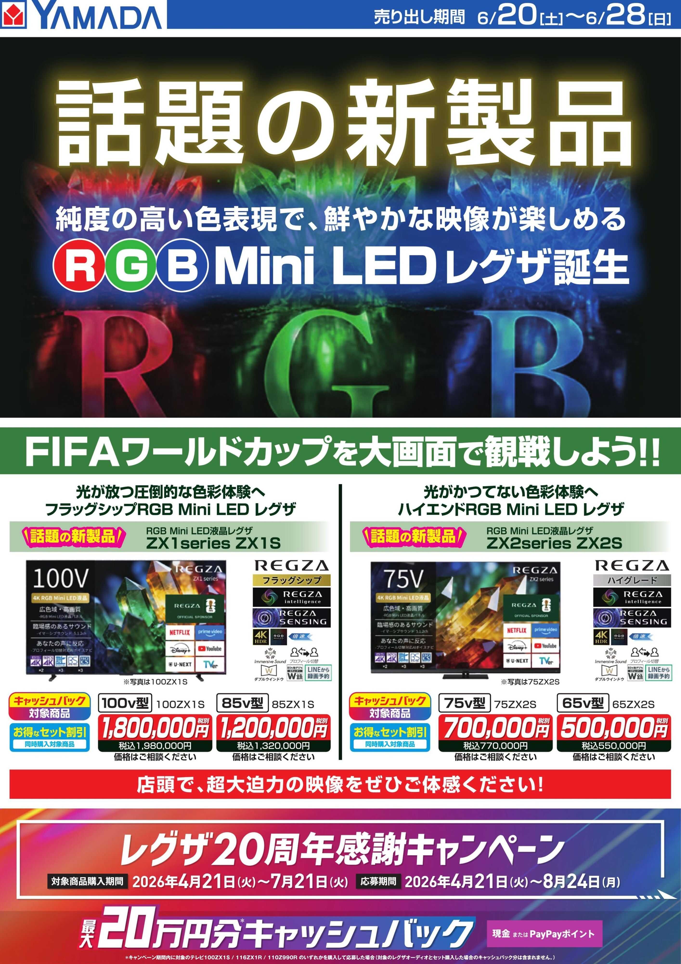 ヤマダデンキ 【REGZA】話題の新商品