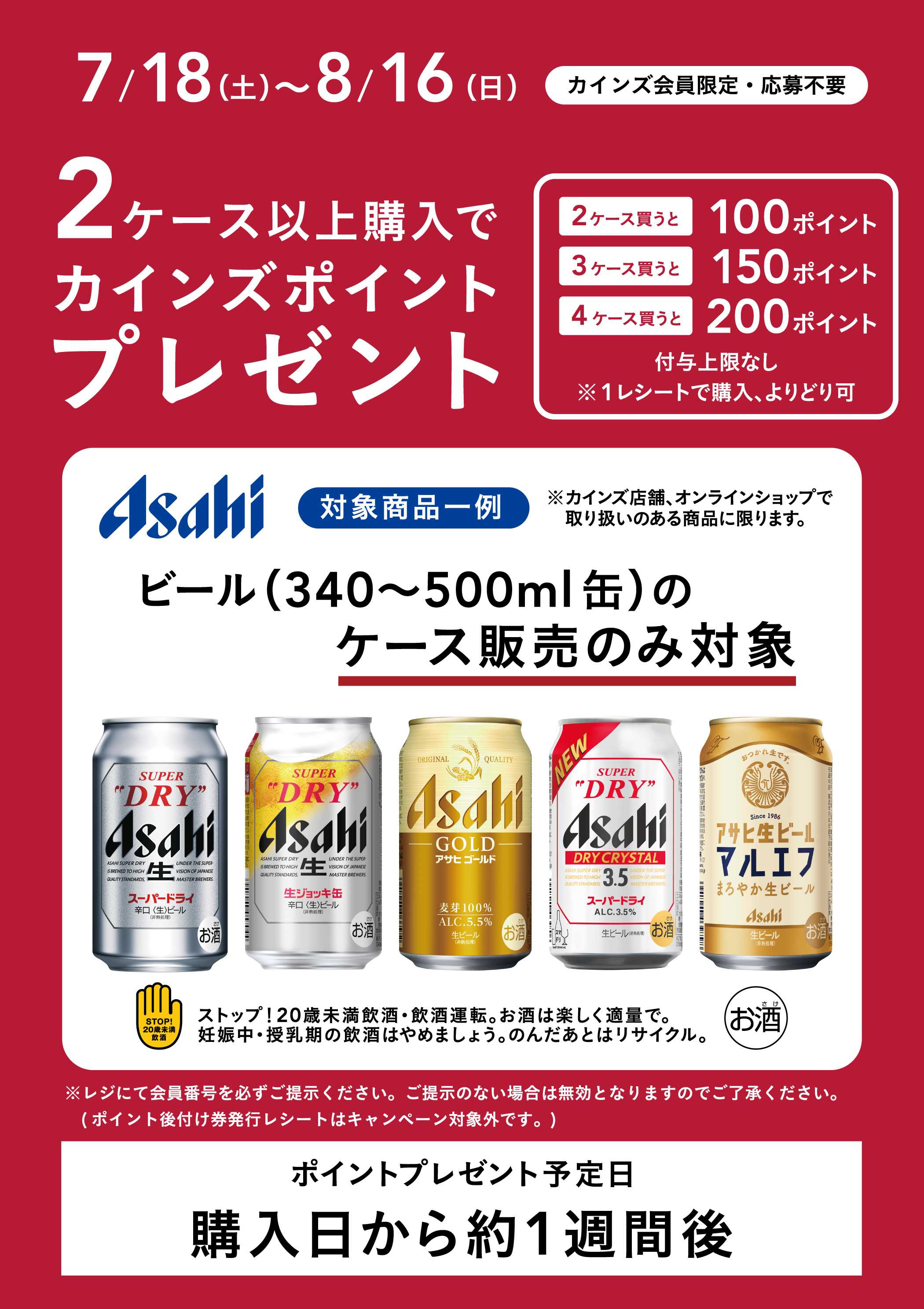 カインズ アサヒビールポイントバック1弾