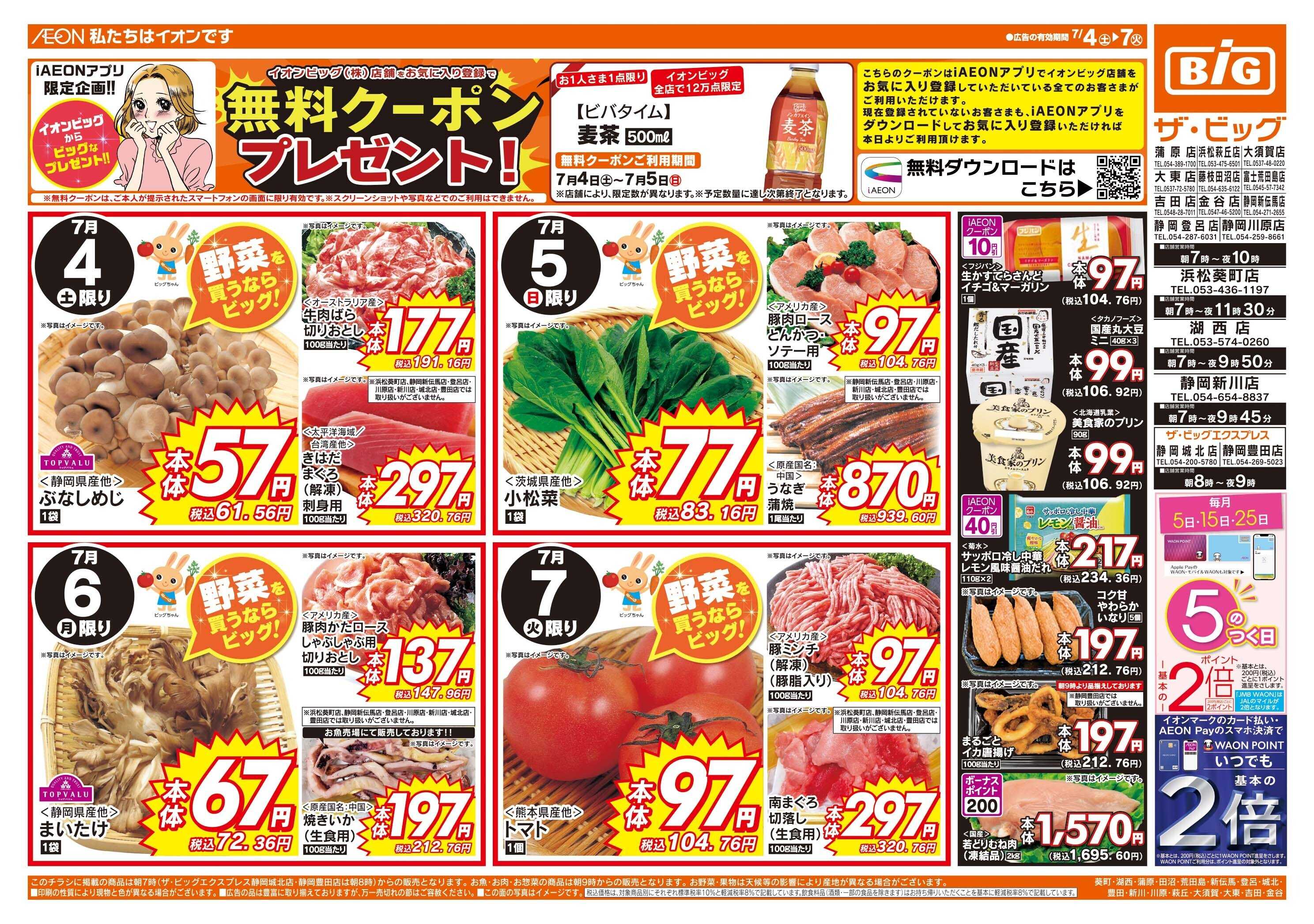 ザ・ビッグ 毎月５のつく日はポイント２倍！