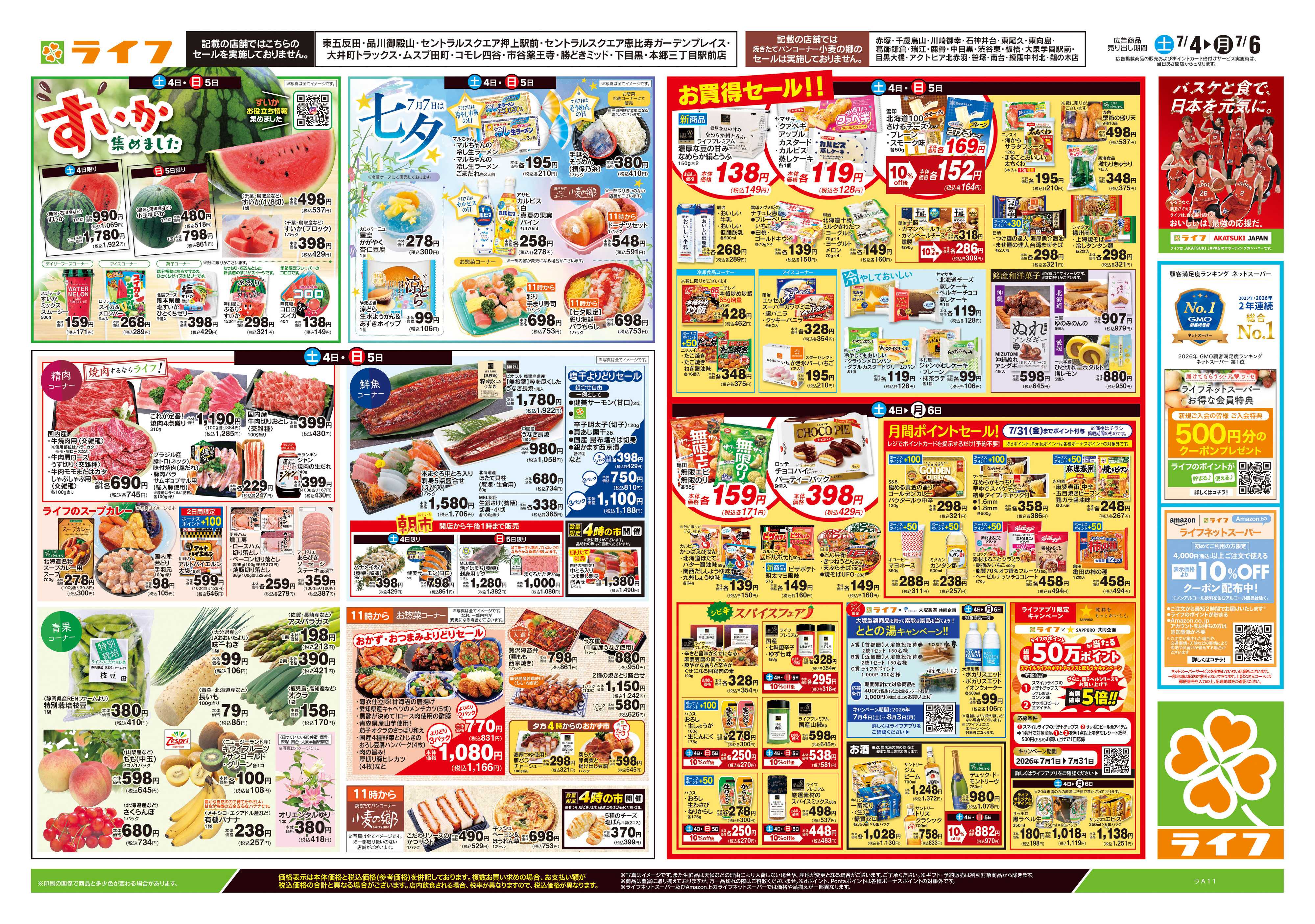 ライフ 7/4号　総力祭/すいか集めました