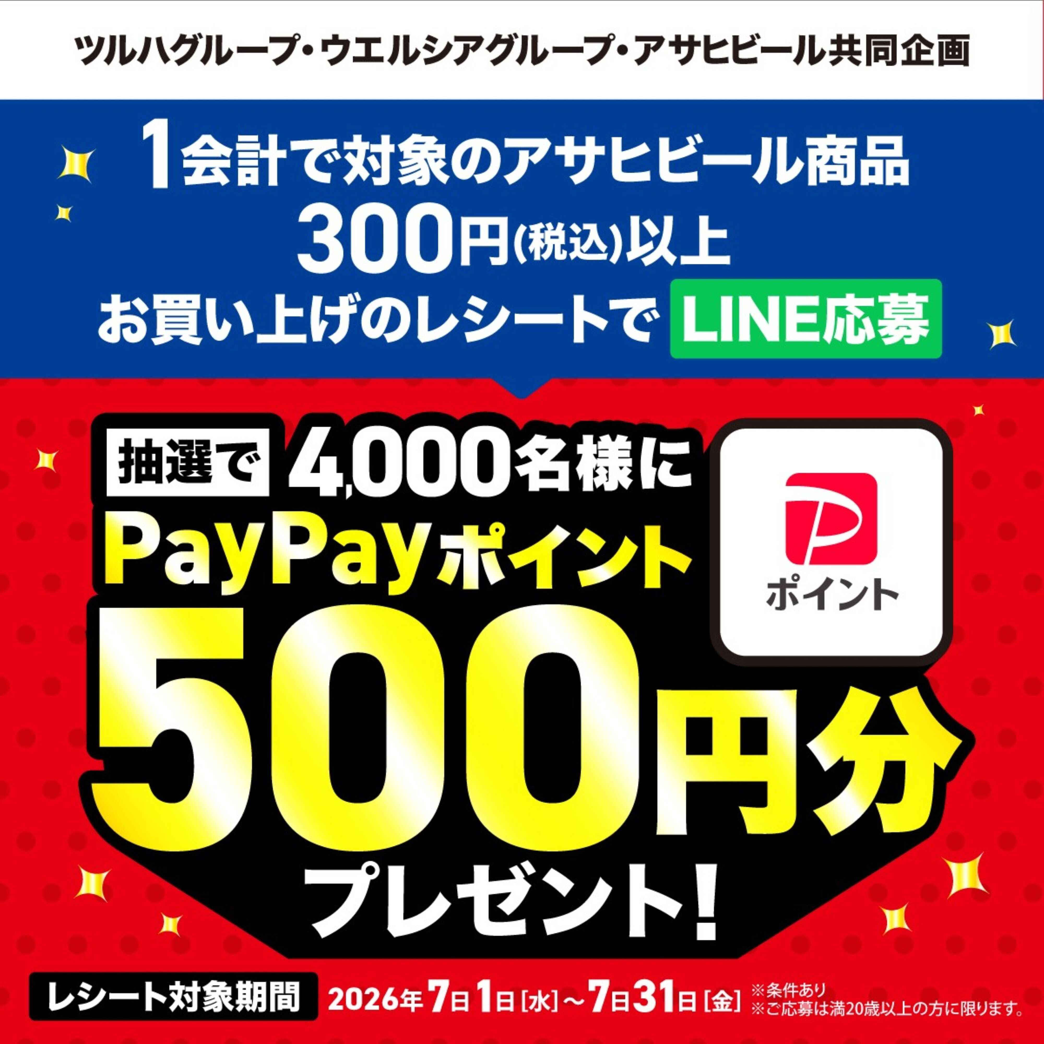 くすりの福太郎 アサヒビール　PayPayキャンペーン