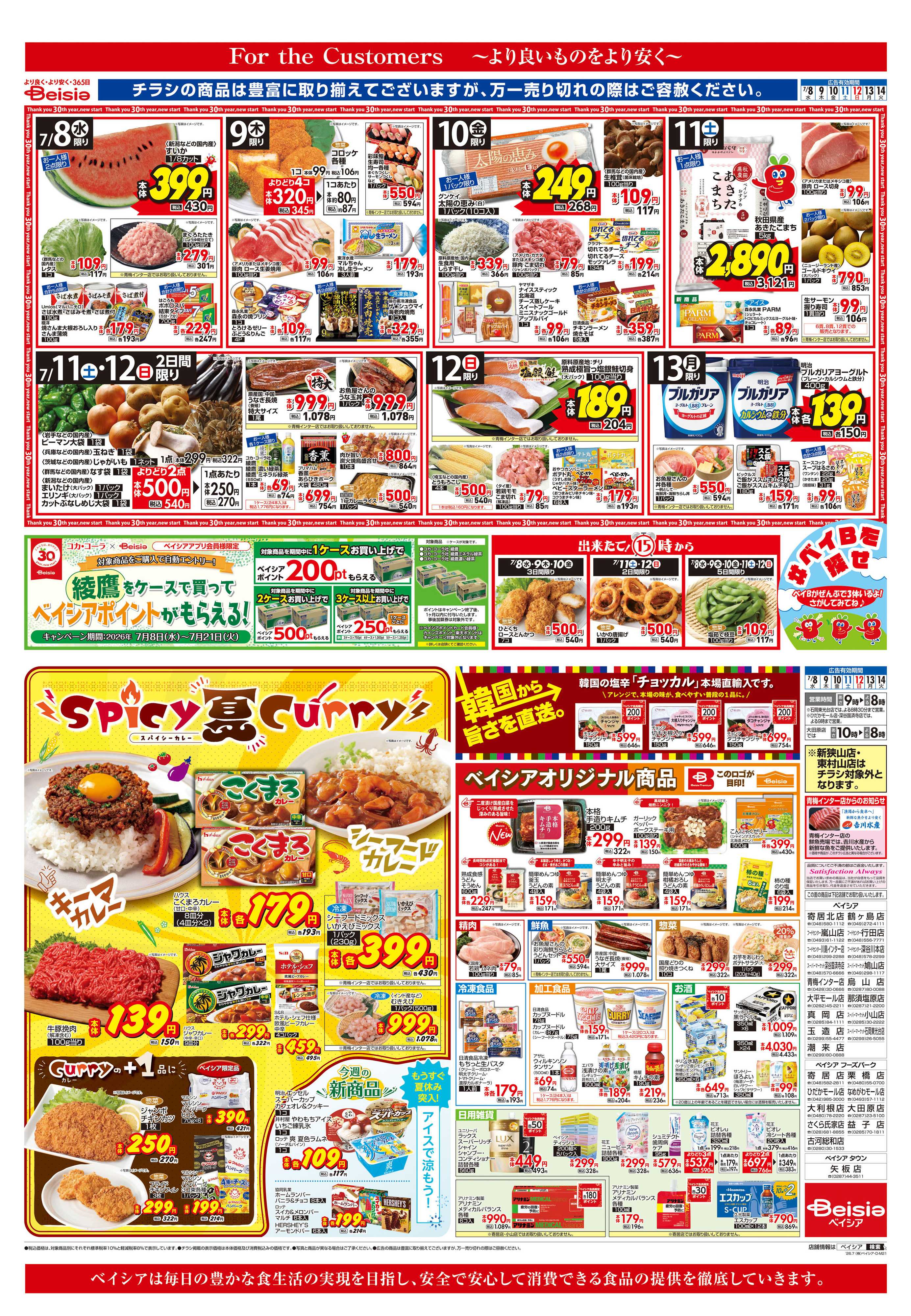 ベイシア スパイシー夏カレー