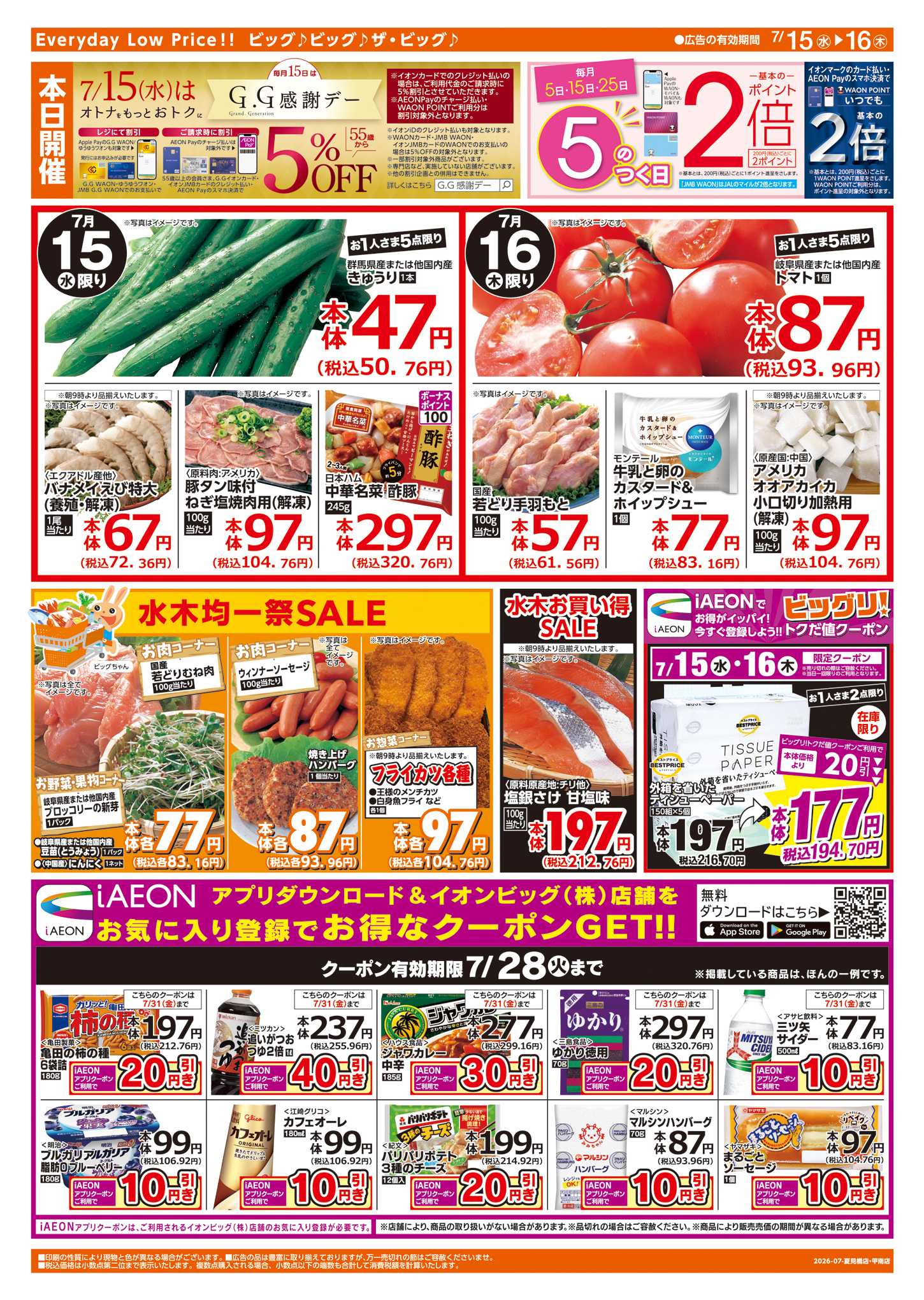 ザ・ビッグ 週中チラシ