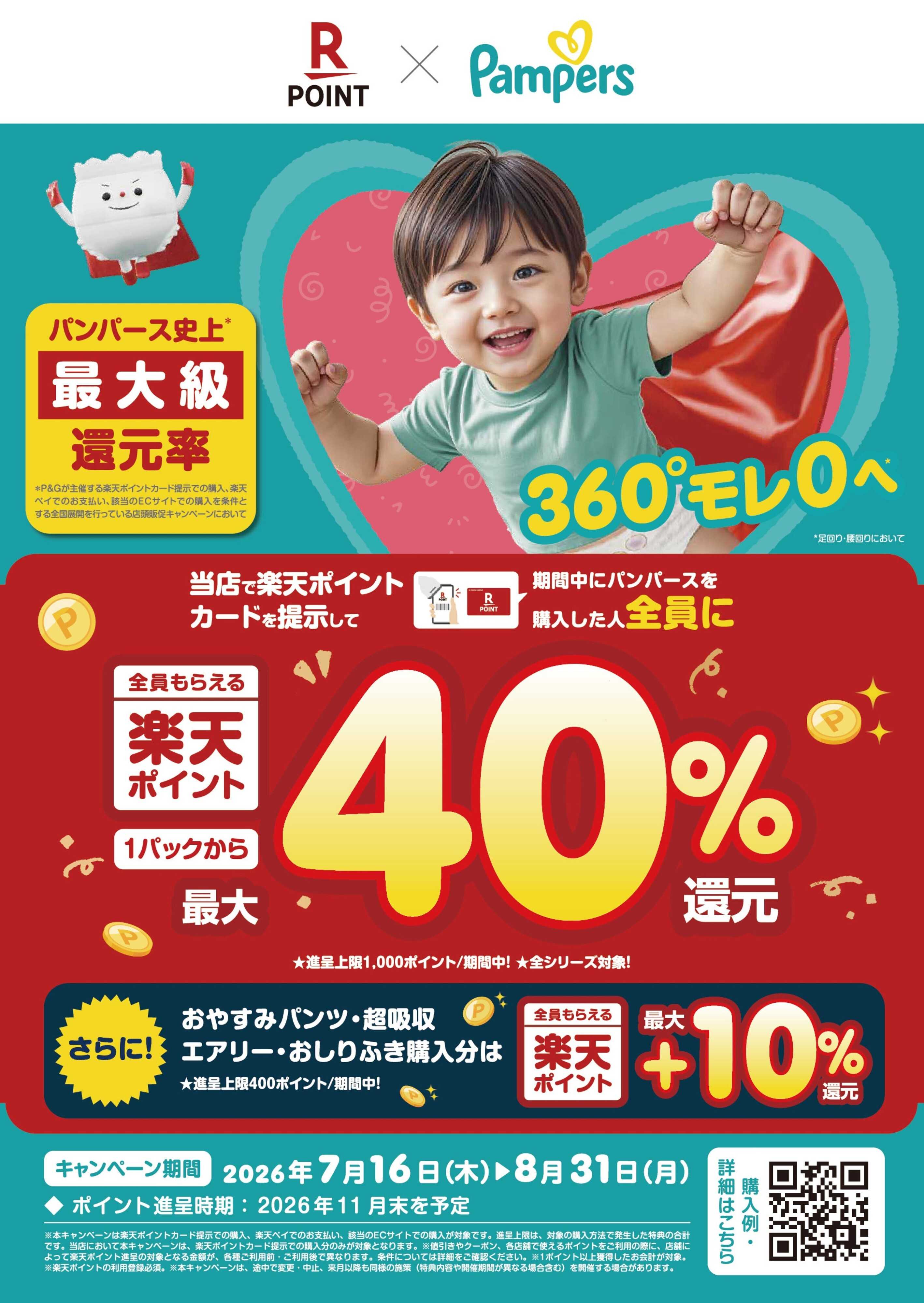 くすりの福太郎 パンパース楽天ポイント還元キャンペーン