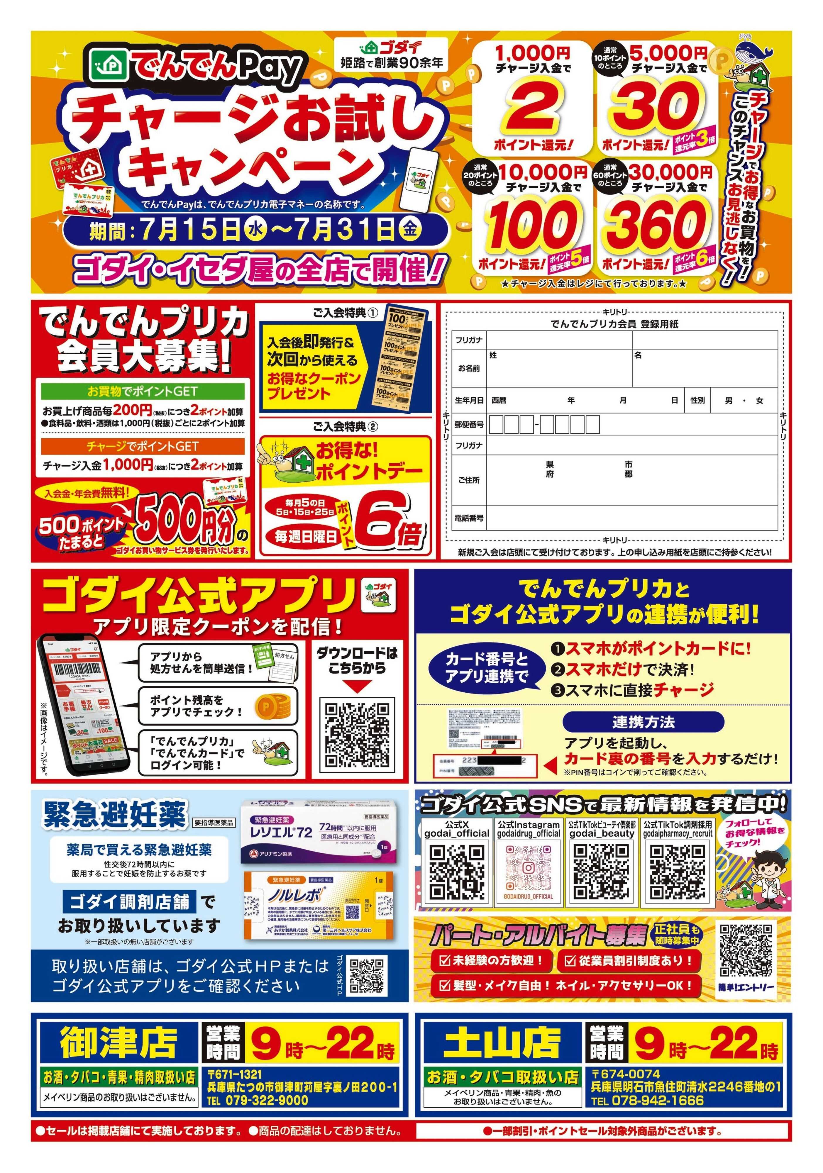 ゴダイドラッグ 【7/30～8/2】ポイント大還元セール開催！