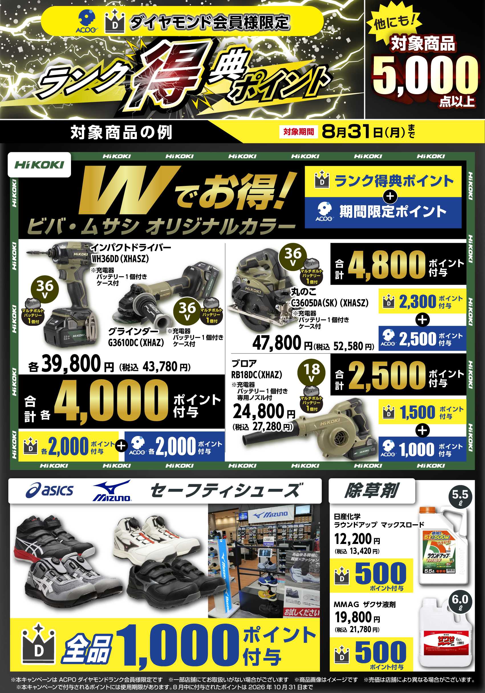 スーパービバホーム 【ACPO】ダイヤモンド会員限定ボーナスポイントキャンペーンのご案内