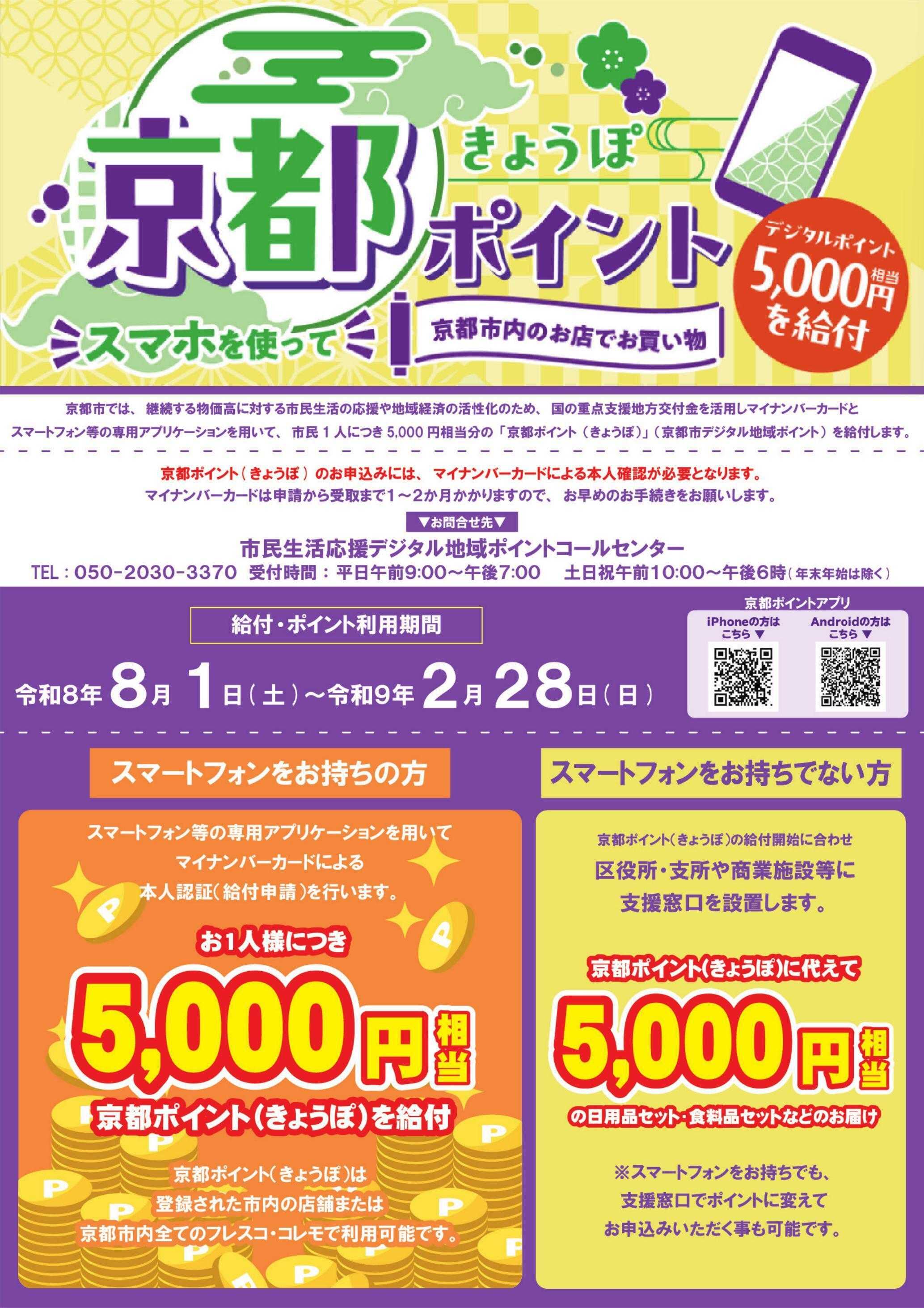 フレスコ 当店で京都ポイントがご利用いただけます