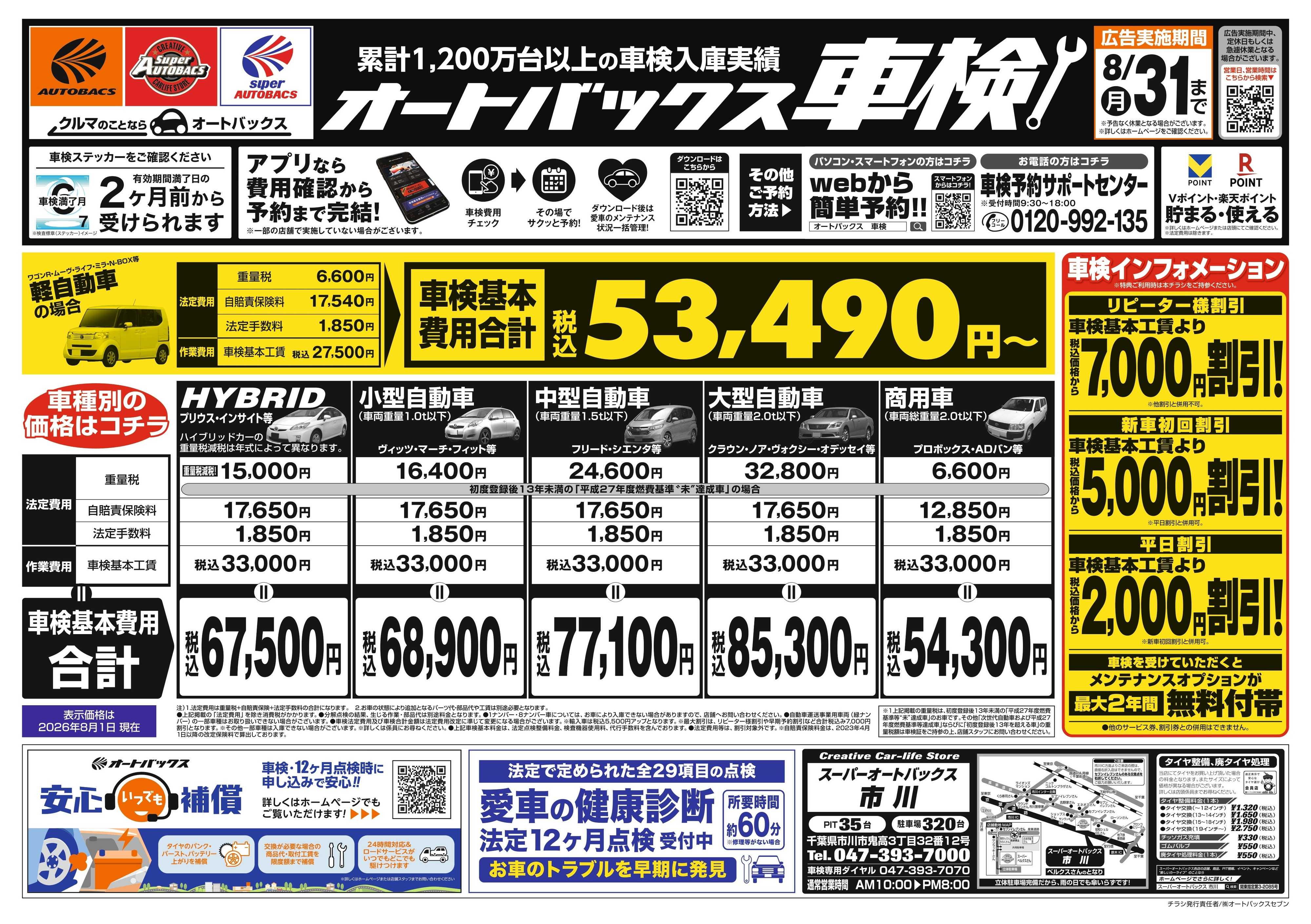 スーパーオートバックス ＼２ヶ月前から受けられる！／オートバックス車検